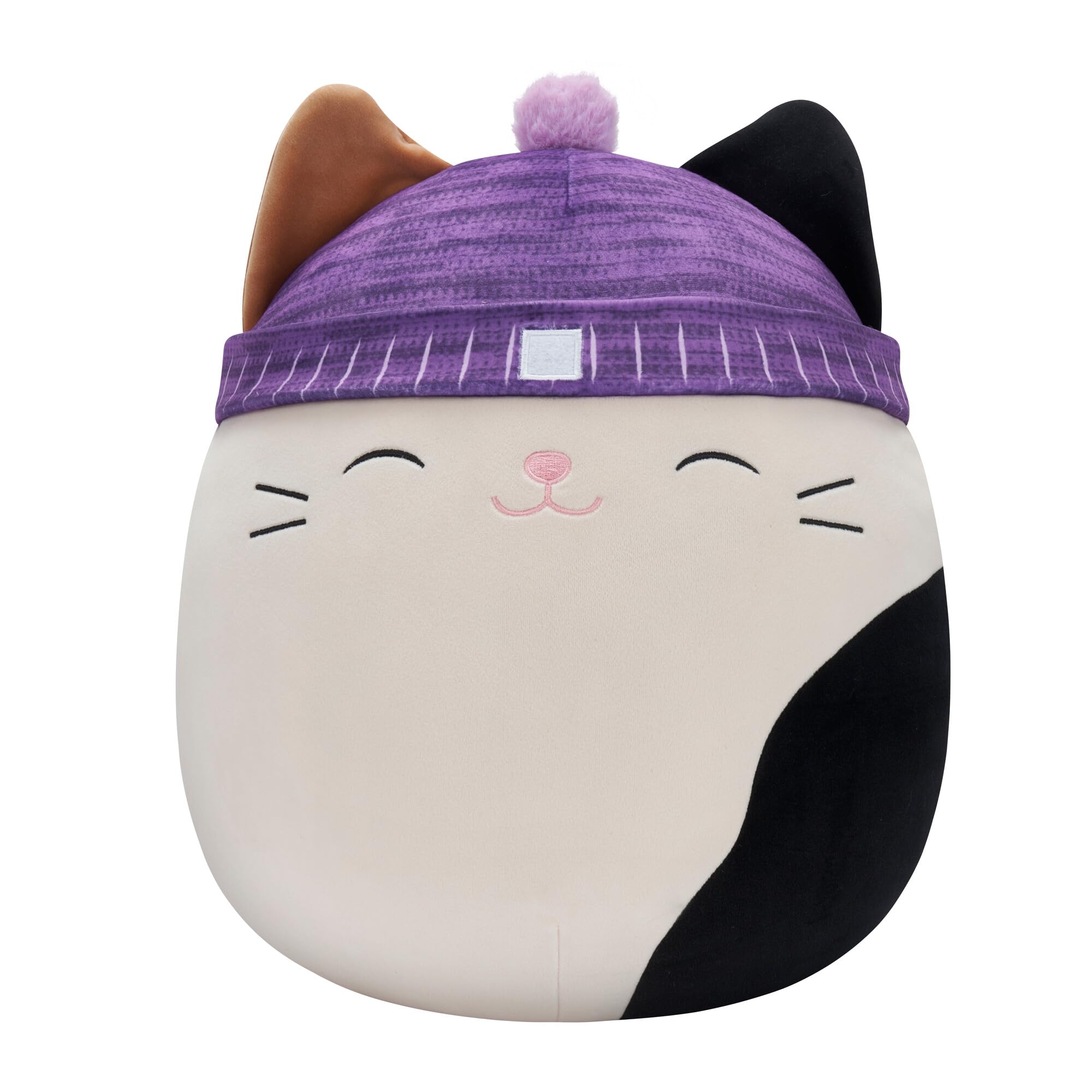 Squishmallows Original 14-Inch Cam Calico Cat with Purple Hat - Large Ultrasoft Official Jazwares Plush SQCR03800