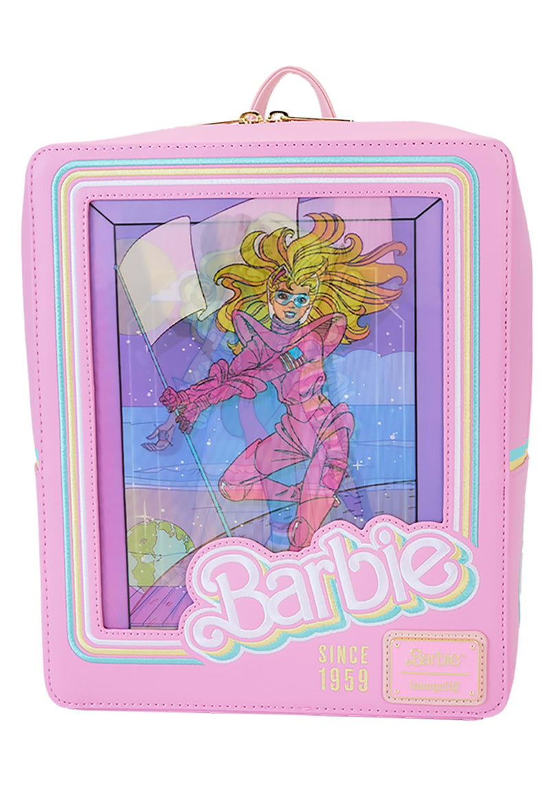 Loungefly Barbie 65th Anniversary Doll Box Triple Lenticular Mini Backpack, Multi, Mini