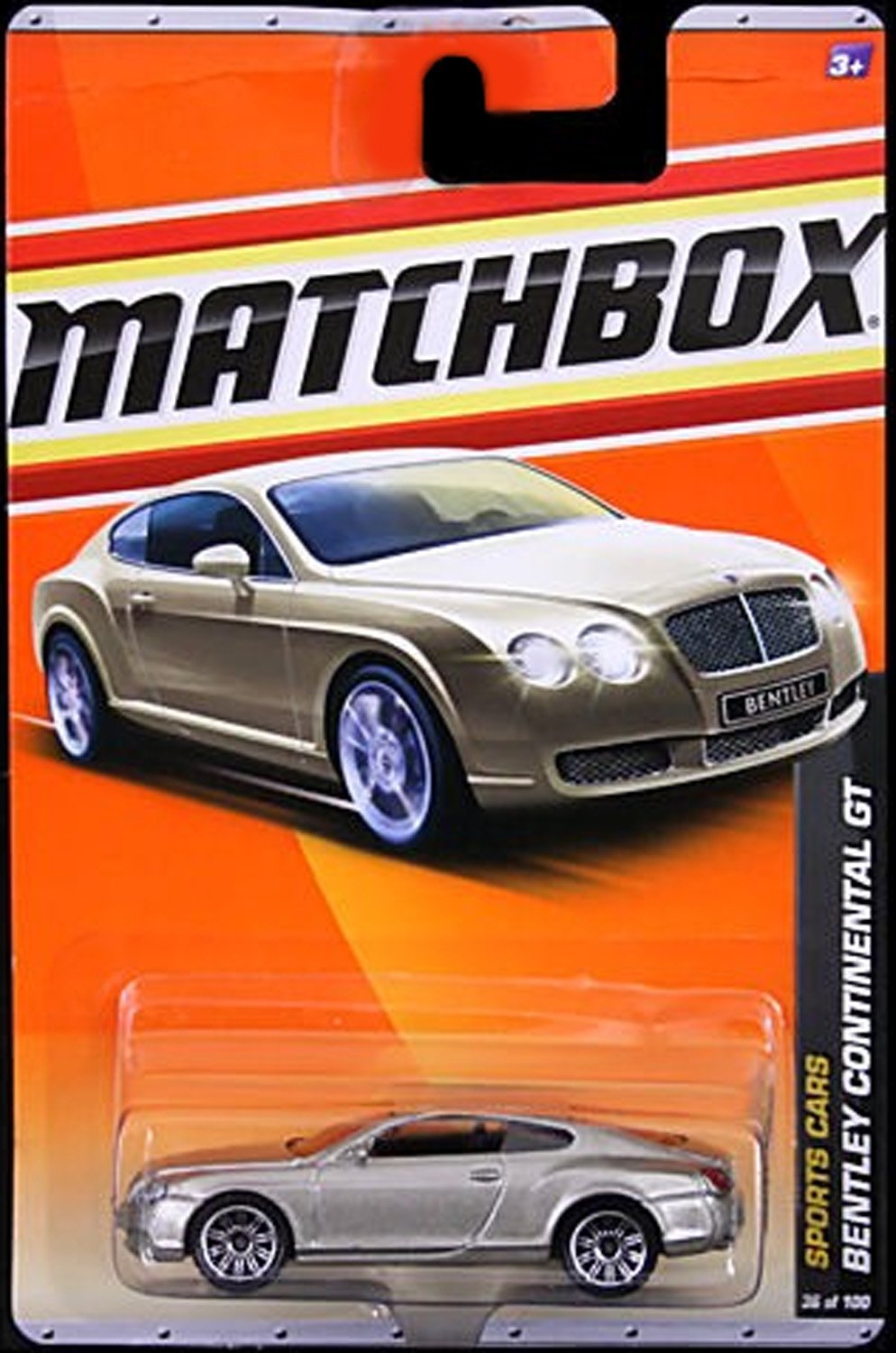 Matchbox 2011, Bentley Continental GT (Gold) 36/100, Sports Cars. 1:64 Scale. by Matchbox