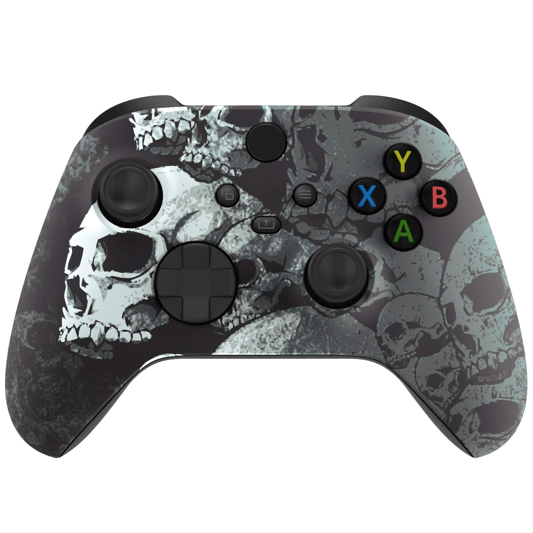 eXtremeRate Replacement Shell for Xbox Series X & S Controller - Unleash Your Style - Lonely Skull Custom Acessories Skin Front Housing Cover for Xbox Core Controller Wireless [Control NOT Included]