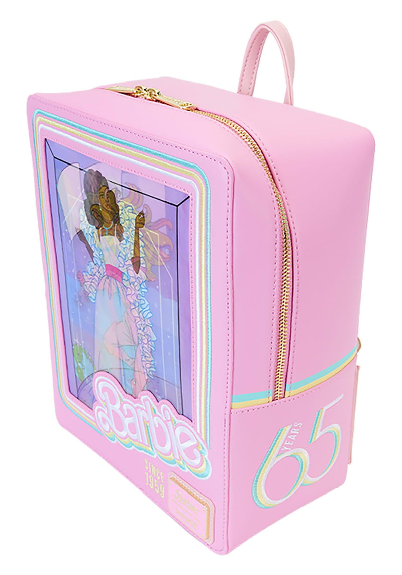 Loungefly Barbie 65th Anniversary Doll Box Triple Lenticular Mini Backpack, Multi, Mini