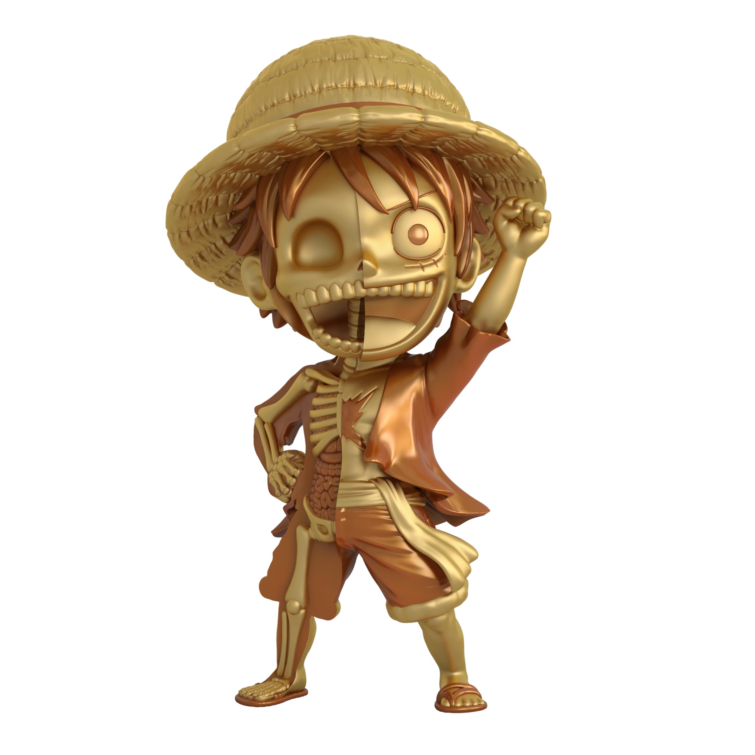 Mighty Jaxx One Piece Luffy Treasure Gold XXRAY Plus Collection Figure | One Piece Vinyl Collectibles