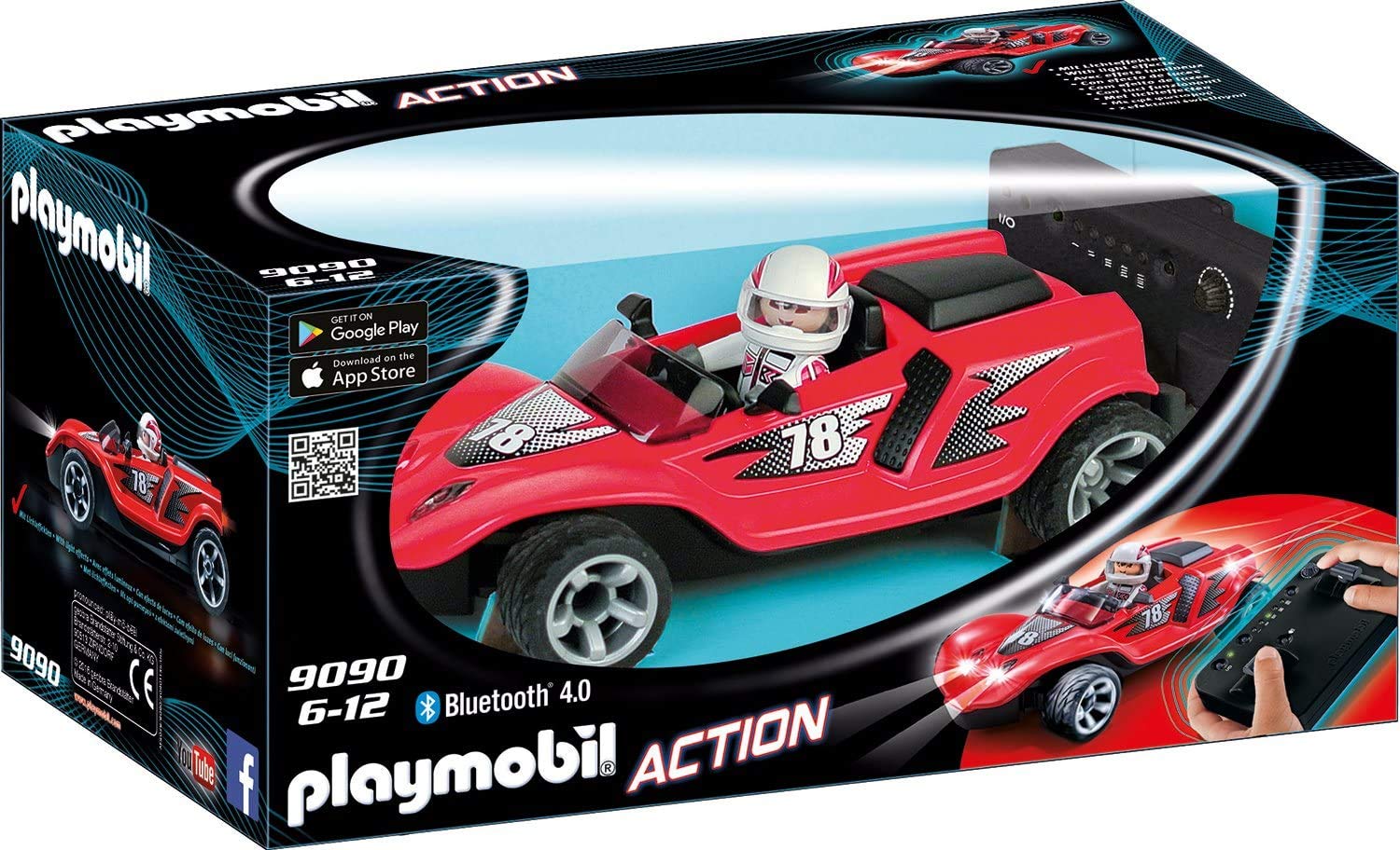 PlayMOBIL 9090 RC-Rocket Racer with Bluetooth Control, Fun Imaginative Role-Play, PlaySets Suitable for Children Ages 6+