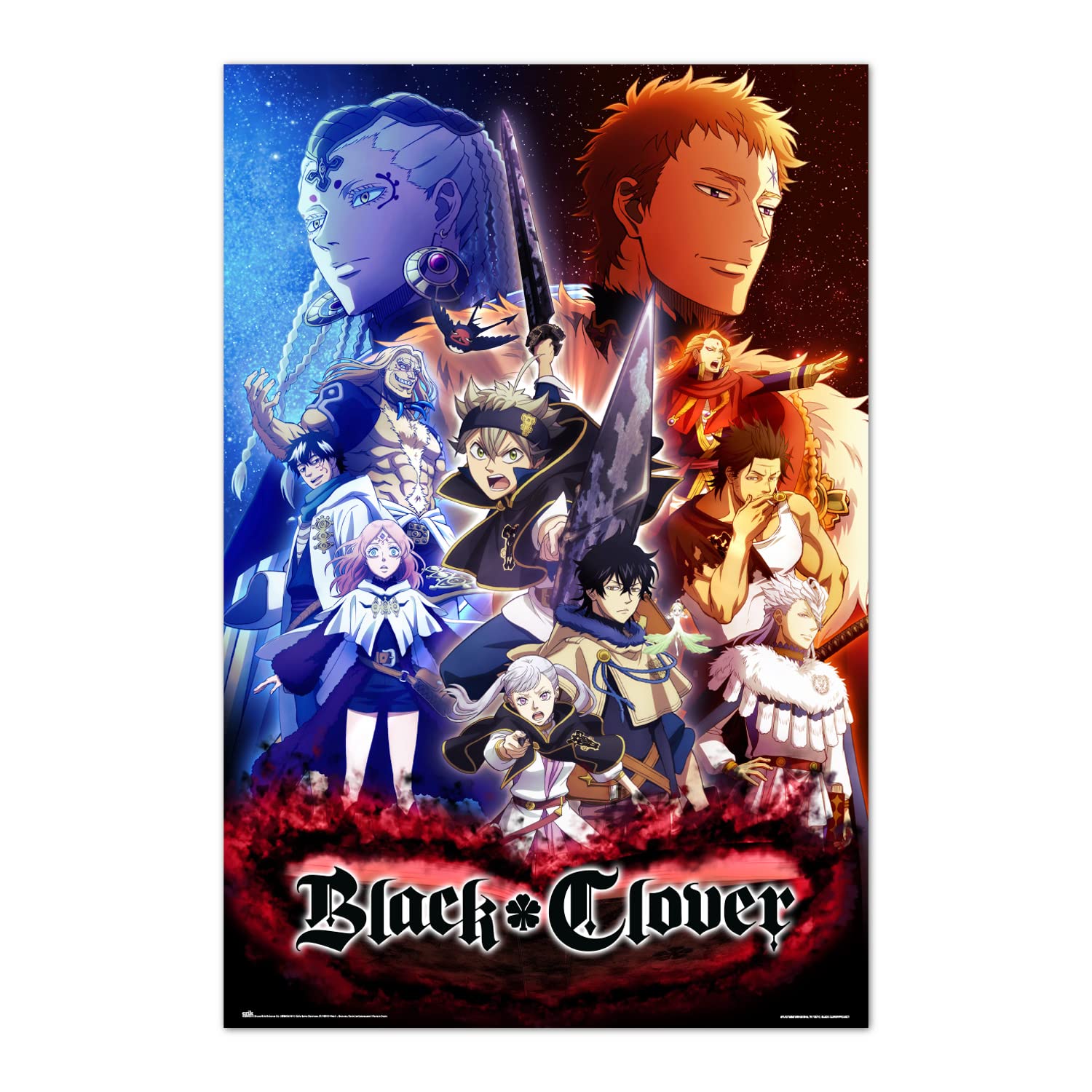 Grupo Erik Black Clover Poster - 36 x 24 inches / 91.5 x 61 cm - Black Clover Characters Poster - Shipped Rolled Up - Cool Posters - Art Poster - Posters & Prints - Wall Posters