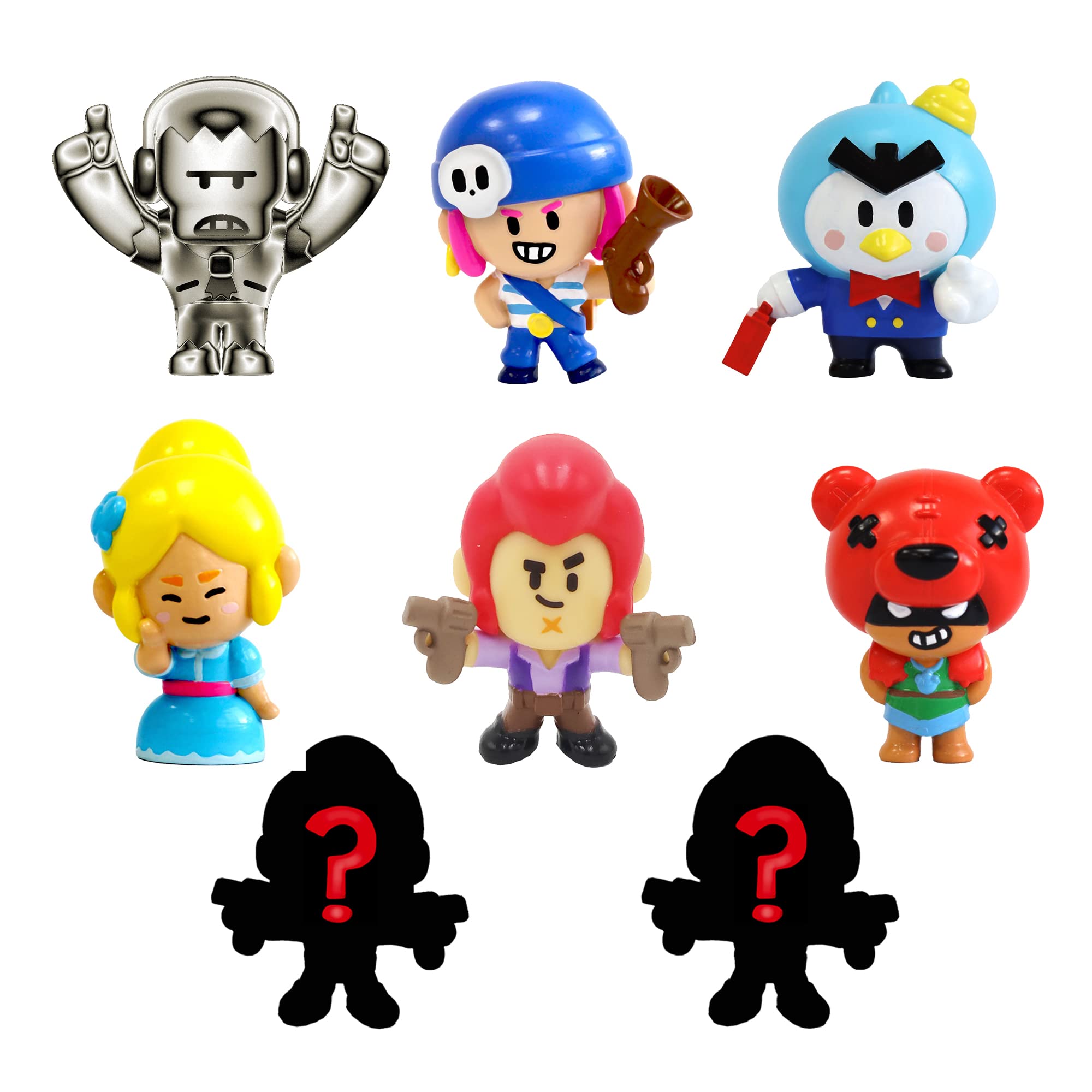 Bizak Brawl Stars 8-Pack Collection-Nita and Frank Figures, Multiplayer Combat Game Figures, Collectible Figures (64112071)