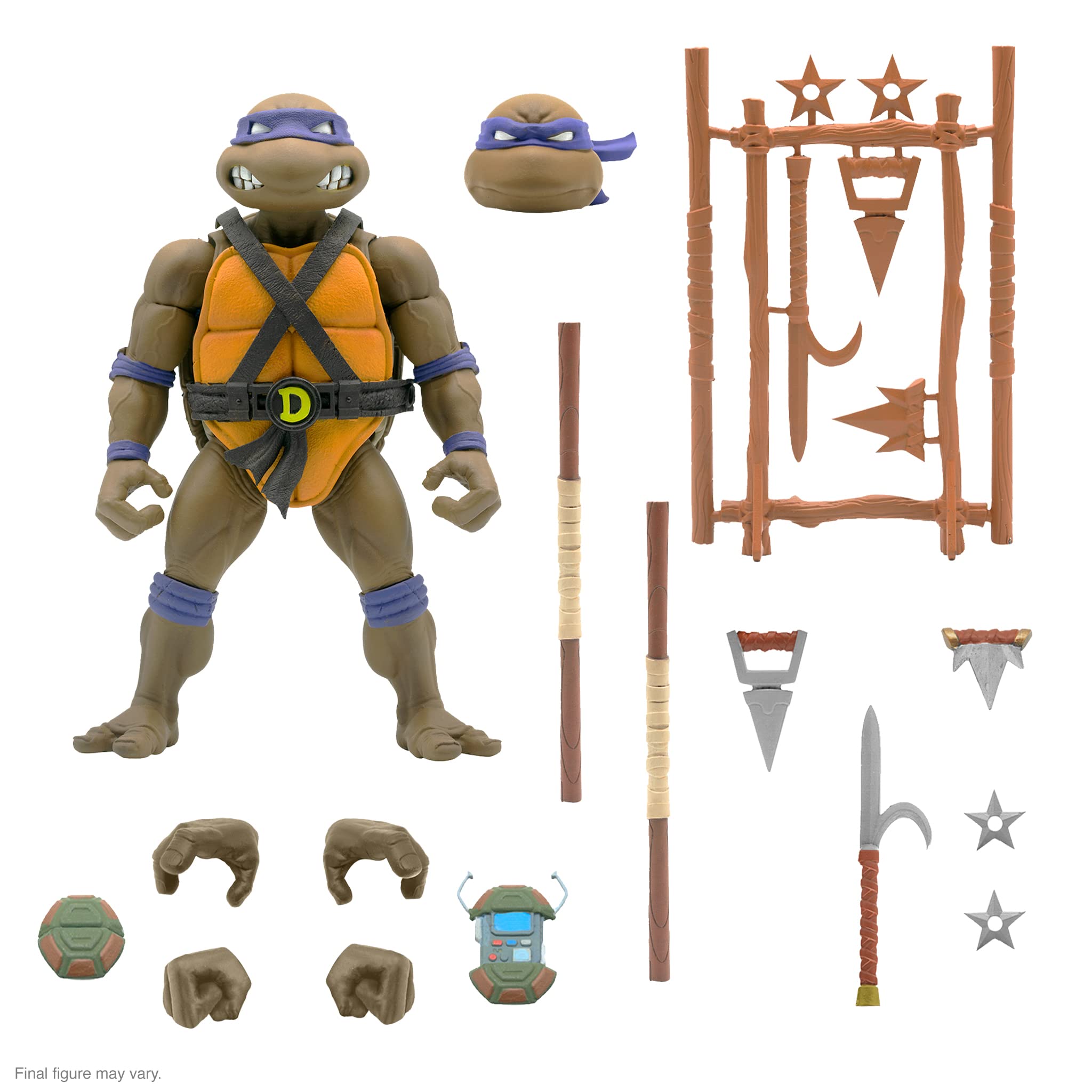 SUPER7 - Teenage Mutant Ninja Turtles Ultimates: Donatello Action Figure, Multicolor