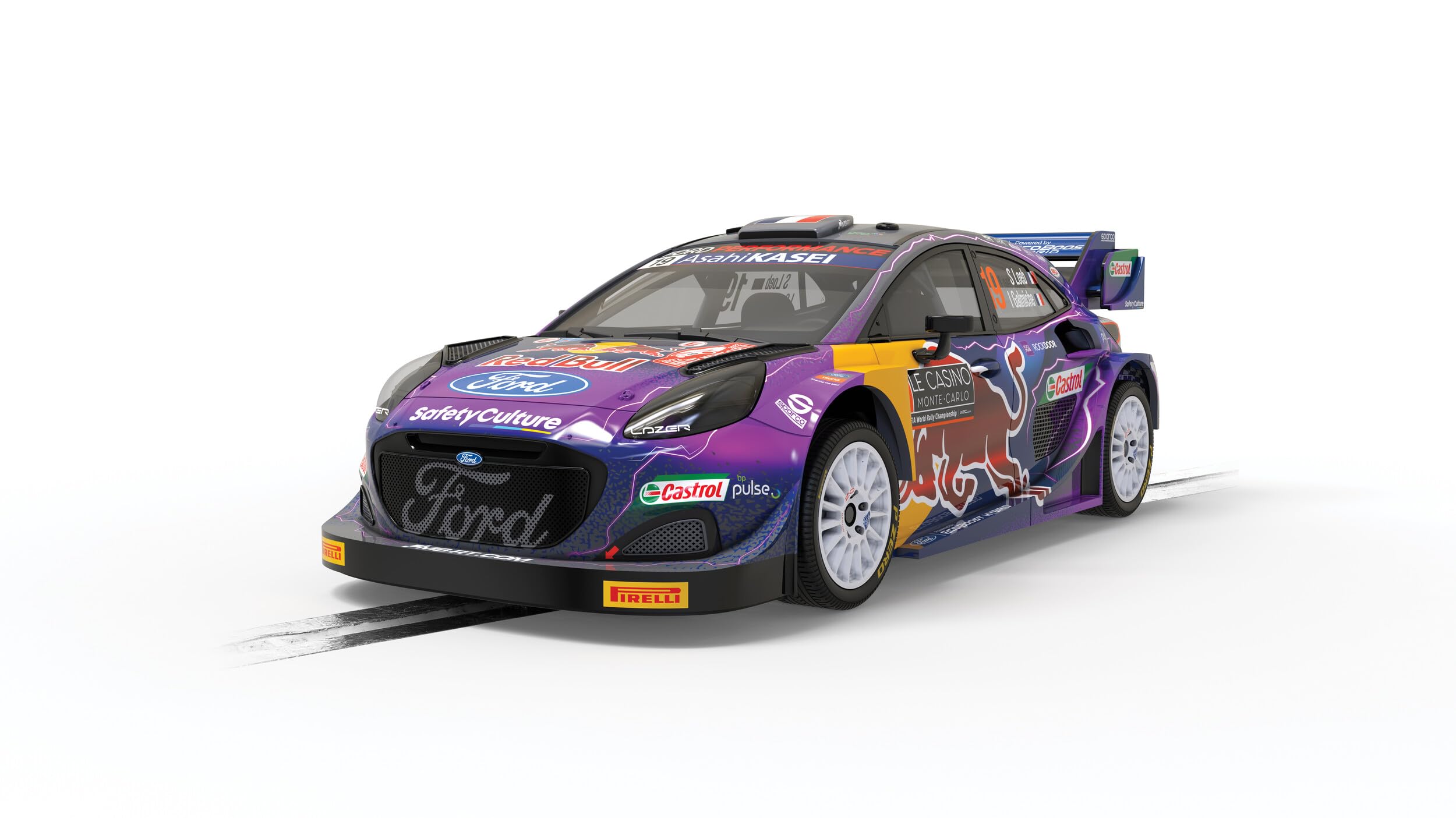 Scalextric Cars - C4448 Ford Puma WRC – Sebastien Loeb - Toy Slot Car for use Race Tracks or Set - Small Kids Gift Ideas for Boy/Girl Ages 5 Accessories, Purple