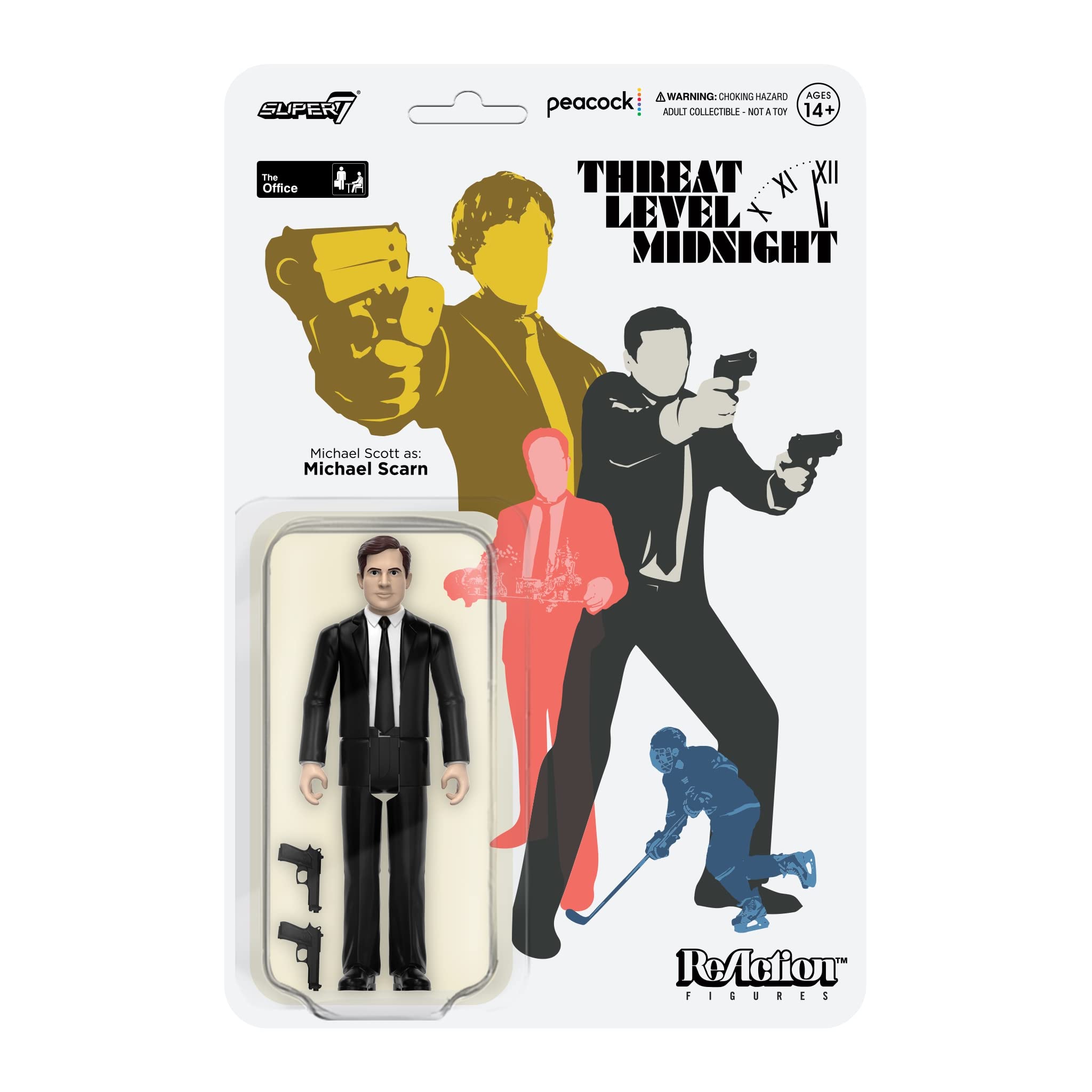 SUPER7 The Office Threat Level Midnight Michael Scott as Michael Scarn 3.75 in Reaction Figure