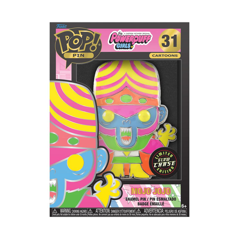 Funko FUNKPO Pop! Large Enamel Pin CARTOONS: Power Puff Girls – Mojo Jojo - Mojo Jojo - the Powerpuff Girls Enamel Pins - Cute Collectable Novelty Brooch - for Backpacks & Bags - Gift Idea