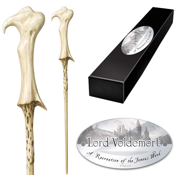 The Noble Collection - Lord Voldemort Character Wand - 14.7in (37.5cm) Harry Potter Wand With Metal Name Tag - Harry Potter Film Set Movie Props Wands