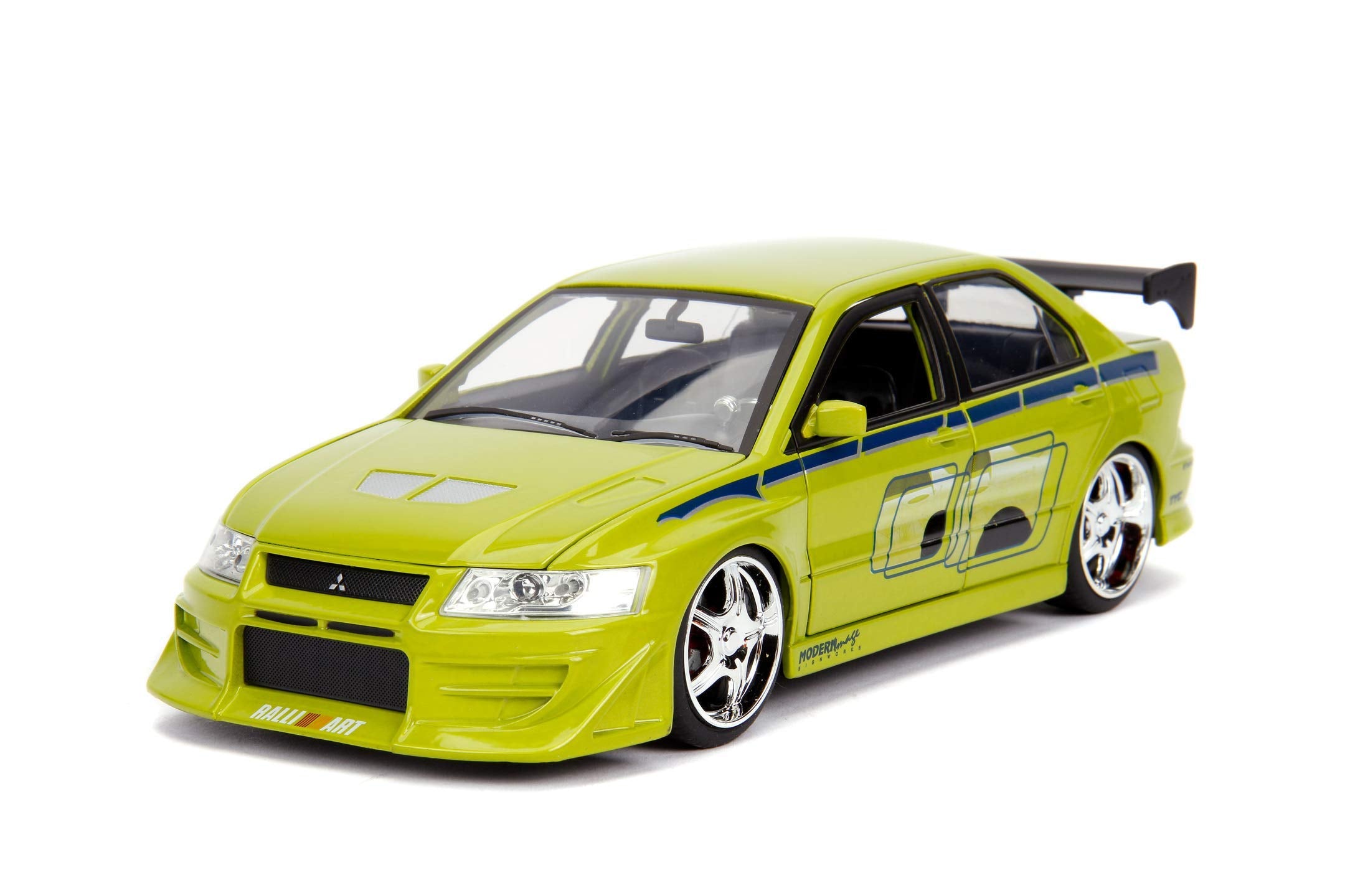 Jada 253203052 1:24 Brian's 2002 Mitsubishi Lancer EVO II, Green/Yellow