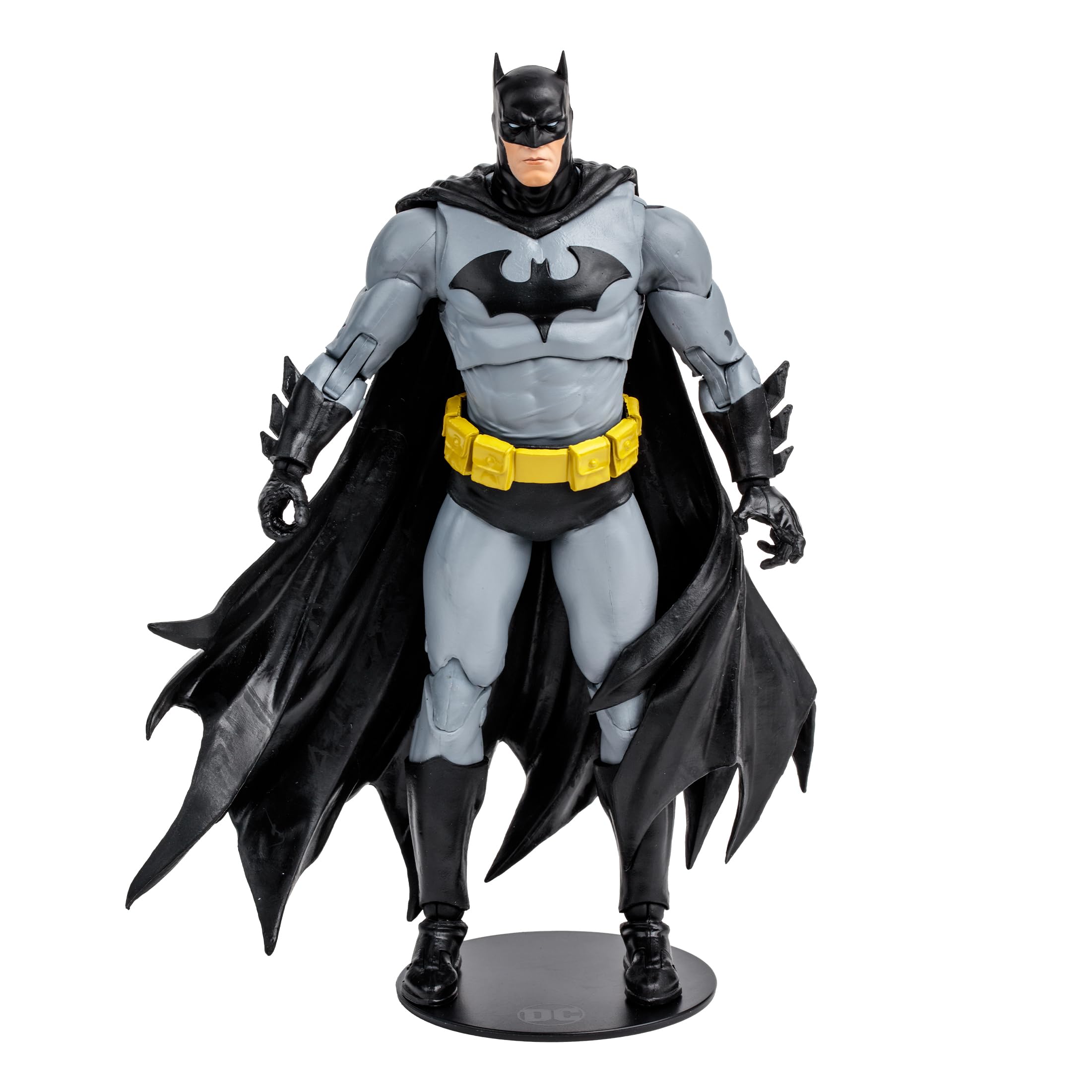 McFarlane Toys DC Multiverse 7" - Batman (Hush) (Black/Grey) Action Figure - Incredibly Detailed 7” Scale Figure - Designed with Ultra Articulation - Includes Extra Hands, Batarangs, and Display Base