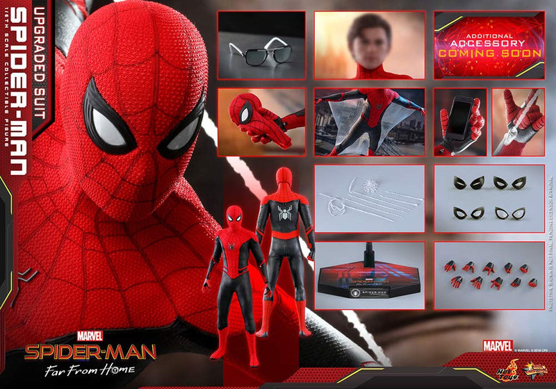 Hot Toys Spider-Man (Upgraded Suit) Sixth Scale 1/6 Movie Masterpiece MMS542 Series Far from Home Collectible Action Figure,HT904867