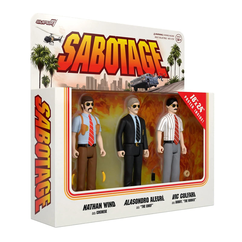 SUPER7 Beastie Boys Sabotage 3-Pack Reaction Figure Set 3.75 inch