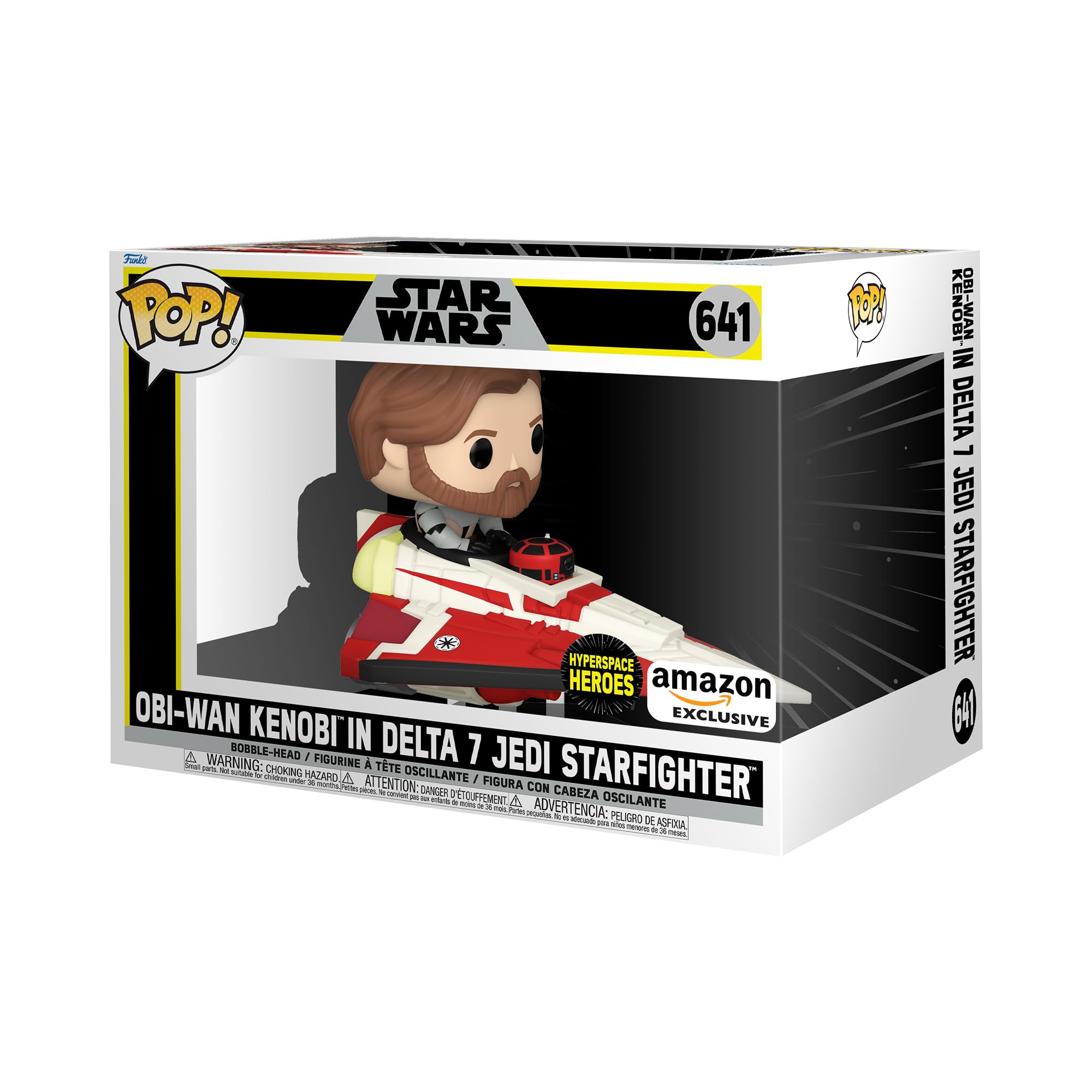 Funko Pop! Ride Super Deluxe - Obi-Wan Kenobi In Delta 7 - Amazon Exclusive - Collectable Vinyl Figure - Gift Idea - Official Merchandise - Toys for Kids & Adults - Movies Fans