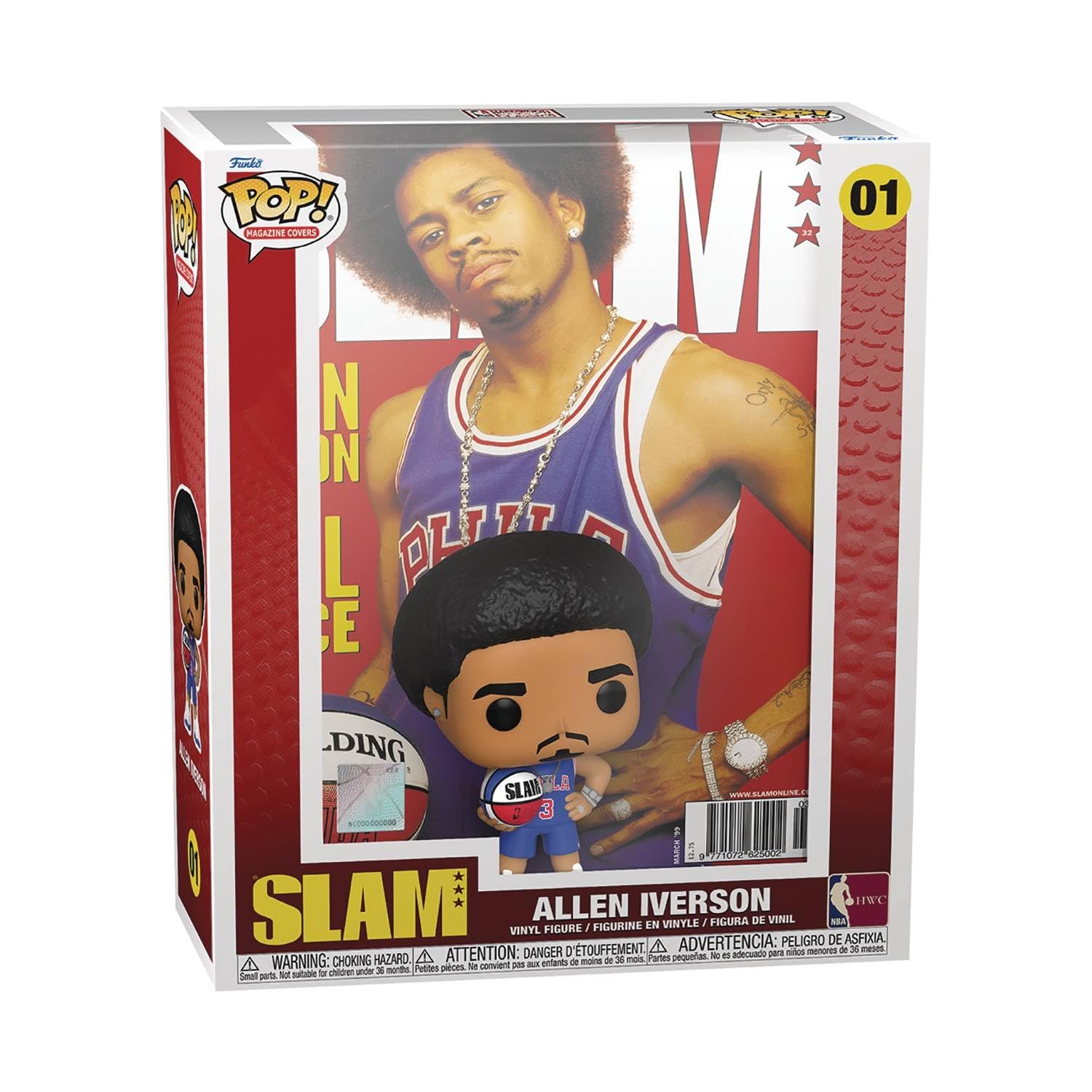 Funko Pop! NBA Cover: SLAM - Allen Iverson Iverson - Collectable Vinyl Figure - Gift Idea - Official Merchandise - Toys for Kids & Adults - Sports Fans - Model Figure for Collectors and Display