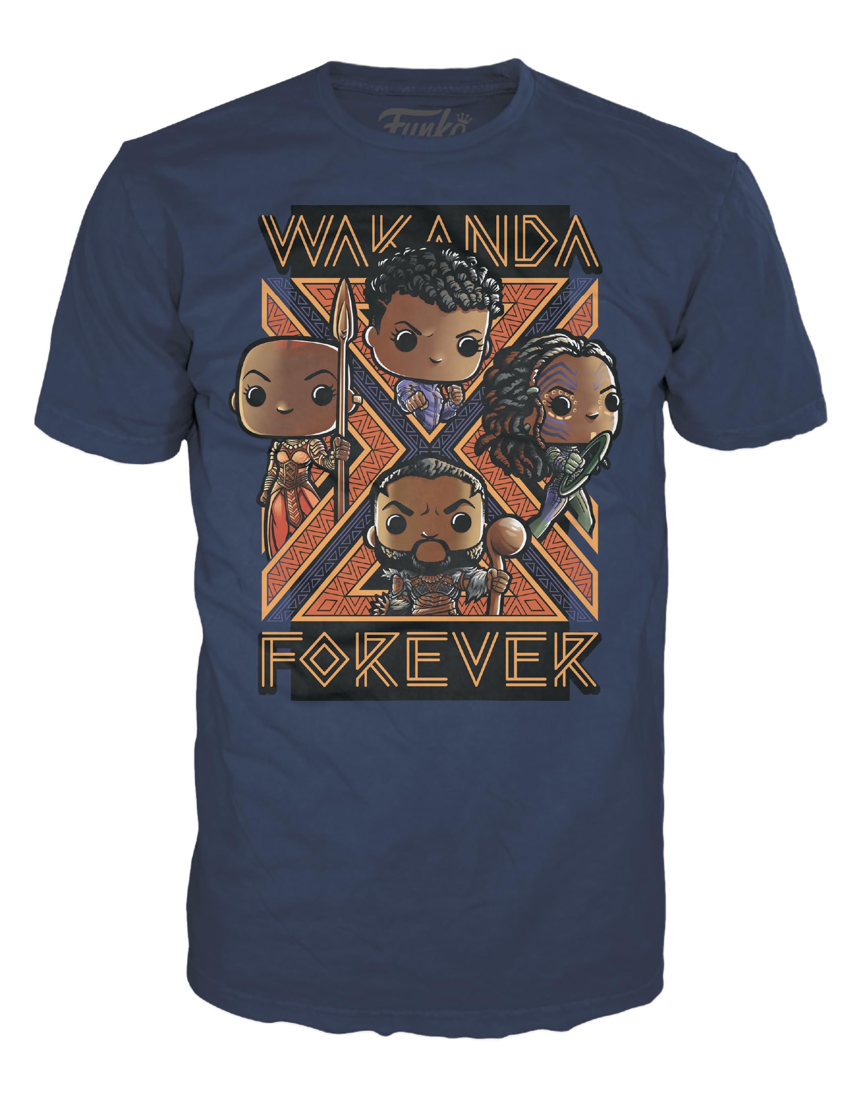 Funko Boxed Tees: Black Pander - Wakanda Forever - Group - (XL) - Black Panther - Wakanda Forever - T-Shirt - Clothes - Gift Idea - Short Sleeve Top for Adults Unisex Men and Women - Movies Fans