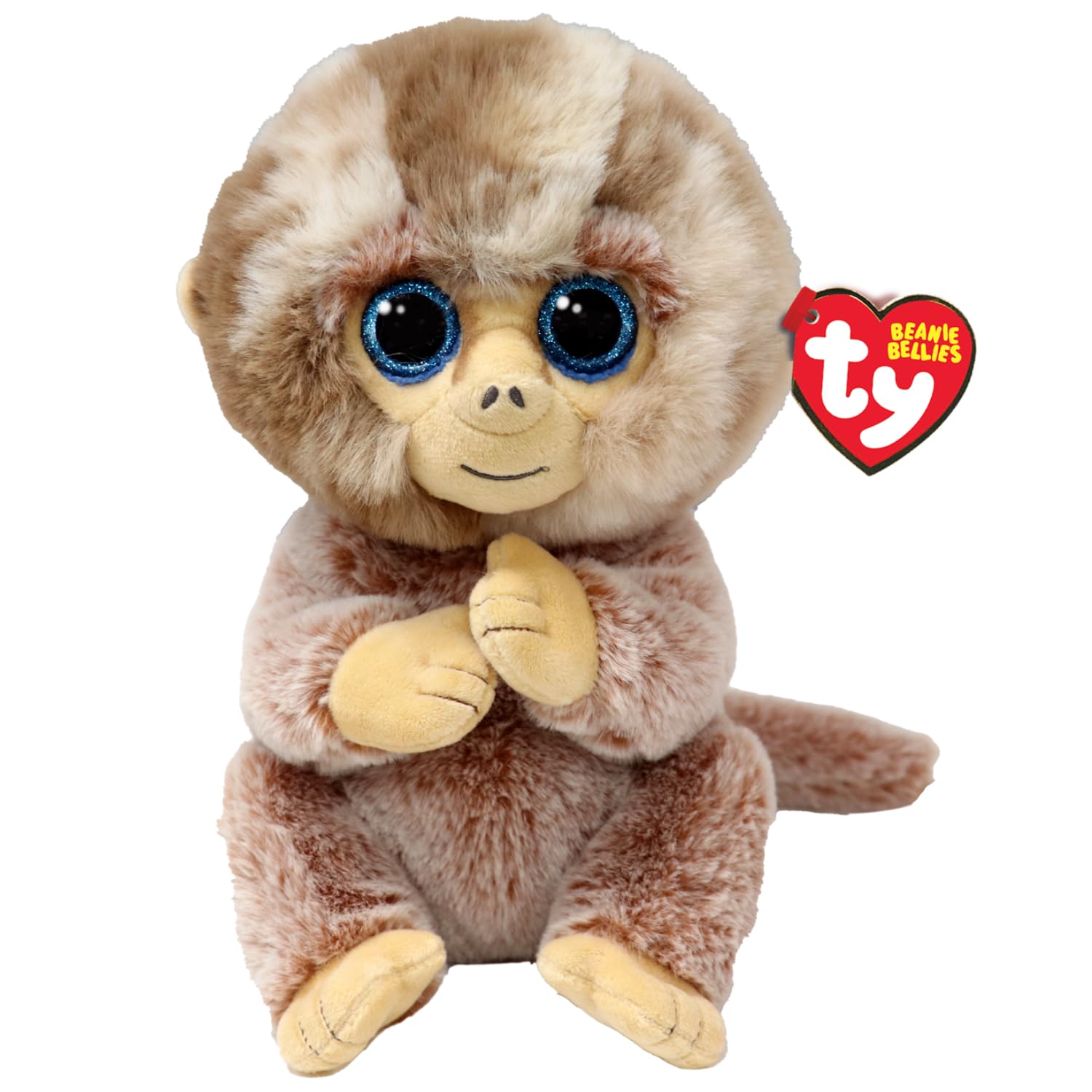 TY Stubby Monkey Beanie Bellies Medium 24cm - Squishy Beanie Baby Soft Plush Toys - Collectible Cuddly Stuffed Teddy