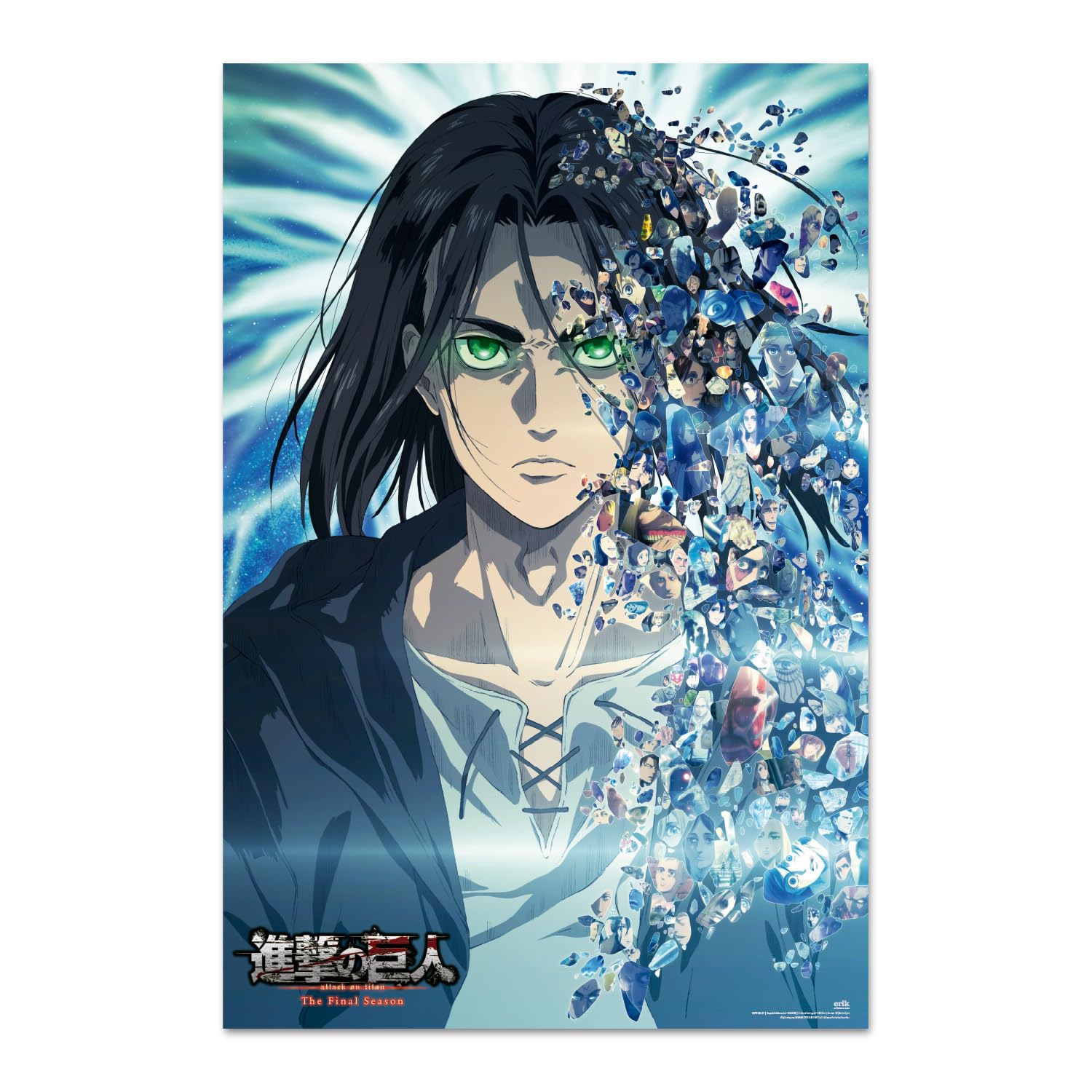 Grupo Erik Attack On Titan Eren Yeager Poster - 36 x 24 inches / 91.5 x 61 cm - Shipped Rolled Up - Cool Posters - Art Poster - Posters & Prints - Wall Posters