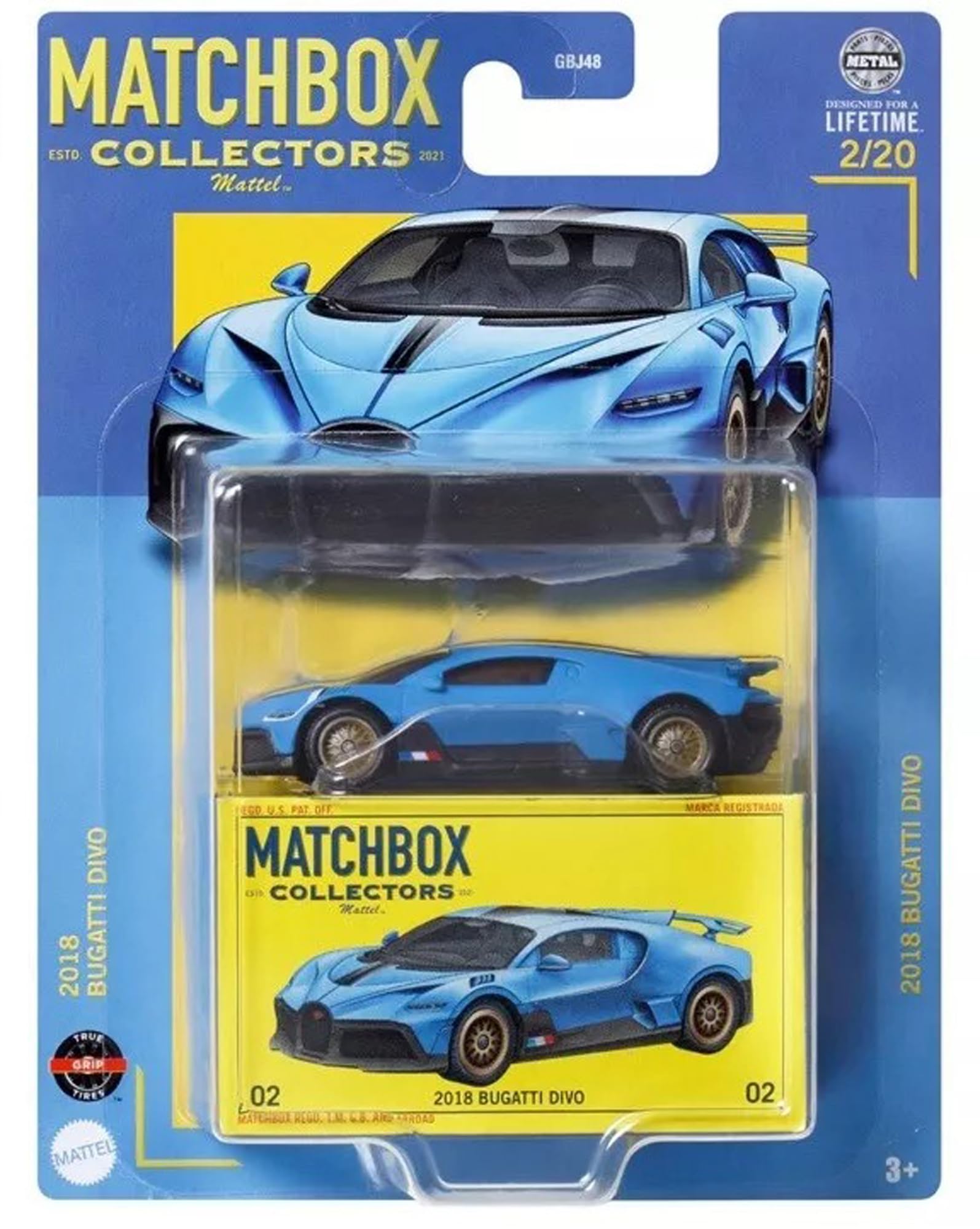 Matchbox 2018 Bugatti Divo, Collectors 2/20 [Blue]