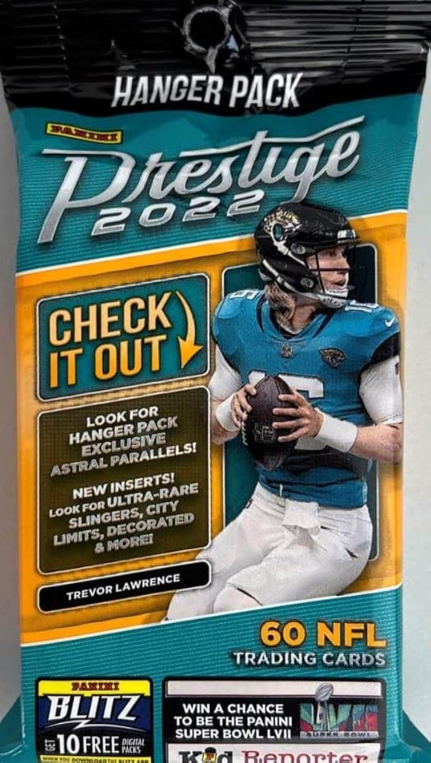 Panini 2022 Prestige Football NFL Hanger Pack - 60 Trading Cards