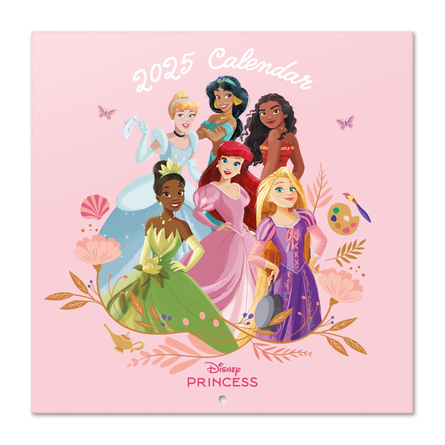 Grupo Erik Disney Wall Calendar 2025 - Princess | 12" x 12" Square Calendar 2025, Wall Planner 2025, Family Planner Calendar 2025 | Disney Princess Calendar 2025, Disney Calendar 2025