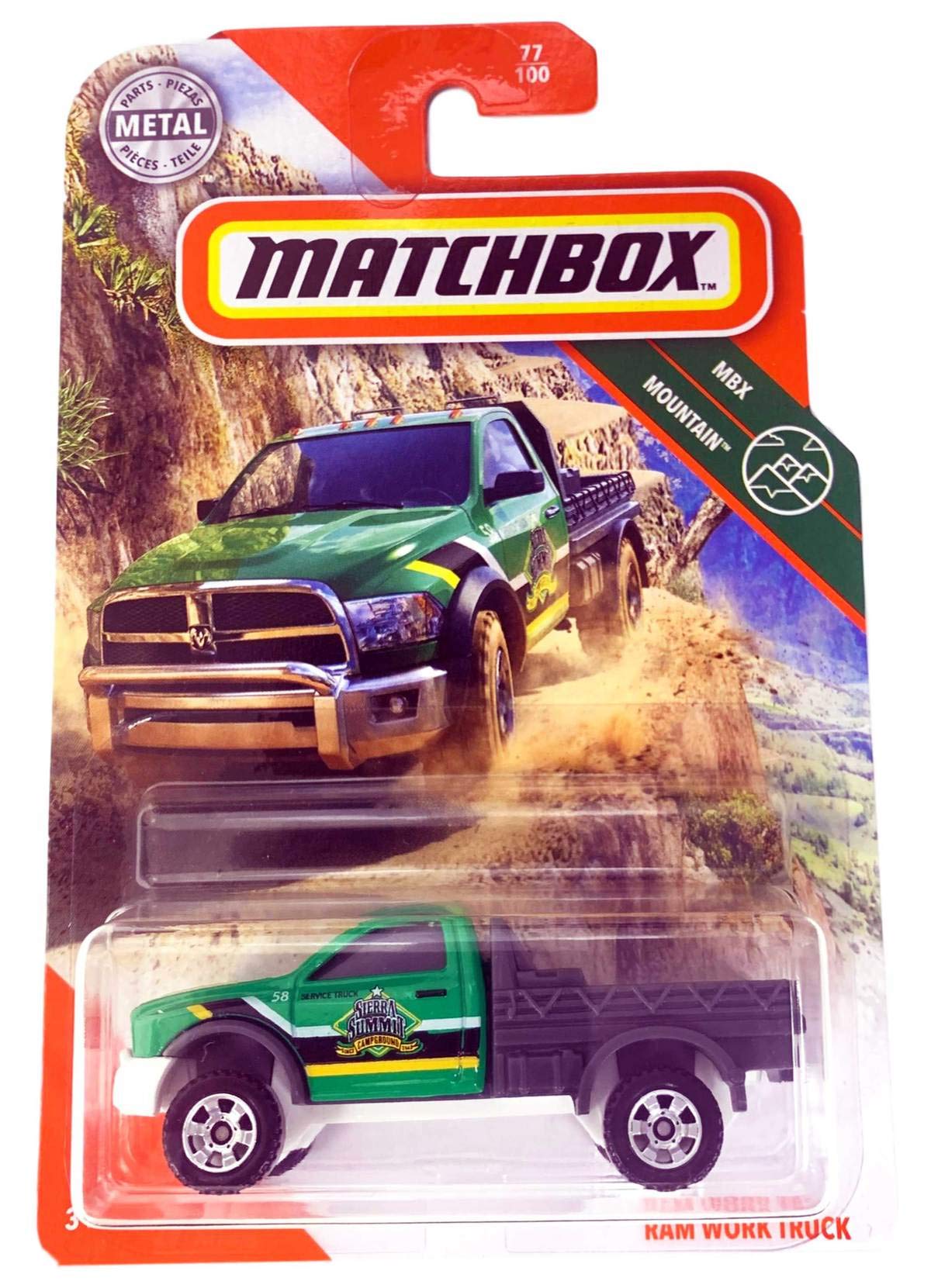 Matchbox 2020 MBX Mountain 77/100 - Ram Work Truck (Green)