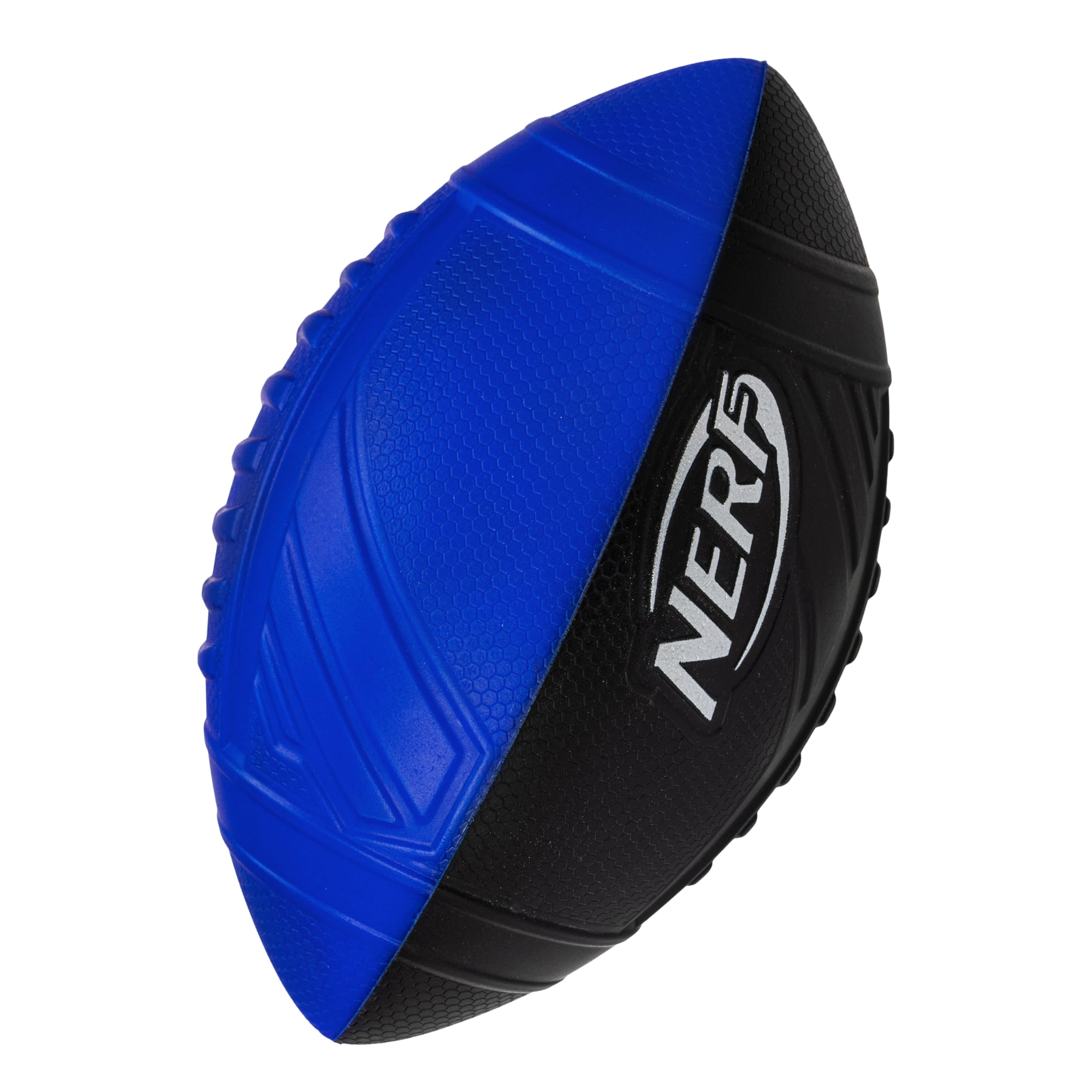 NERF Pro Grip Football -- Classic Foam Ball -- Easy to Catch and Throw -- Great for Indoor and Outdoor Play -- Blue