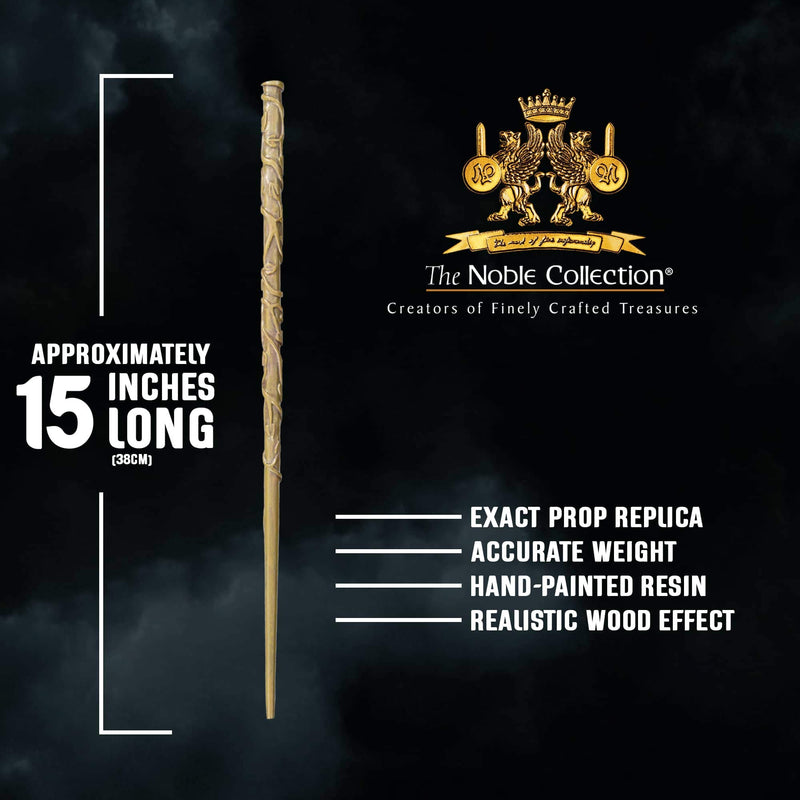 The Noble Collection - Hermione Granger Wand In A Standard Windowed Box - 15in (38cm) Wizarding World Wand - Harry Potter Film Set Movie Props Wands