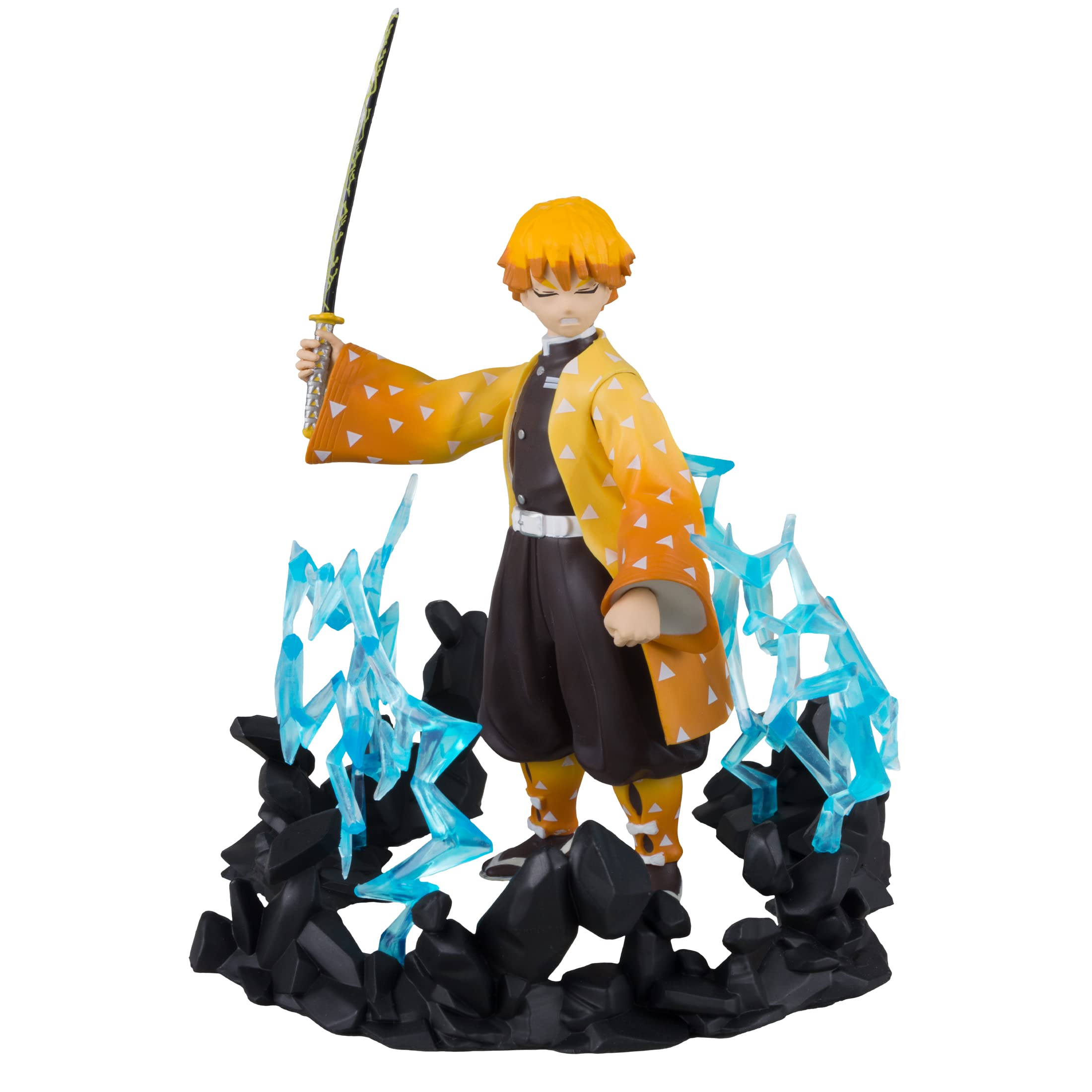 McFarlane Toys, Demon Slayer 5-inch Zenitsu Agatsuma Deluxe Action Figure, Netflix Demon Slayer Anime Series Toy - Ages 6+