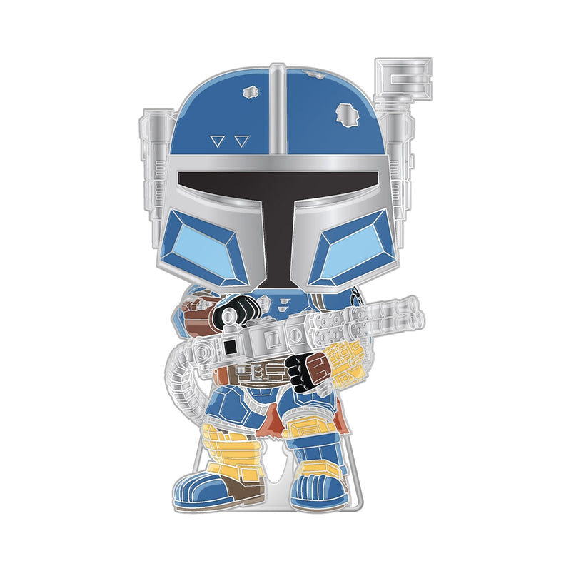 Funko Pop! Large Enamel Pin Star Wars: Heavy Armor Mando - the Mandalorian - Star Wars: the Mandalorian Enamel Pins - Cute Collectable Novelty Brooch - for Backpacks & Bags - Gift Idea