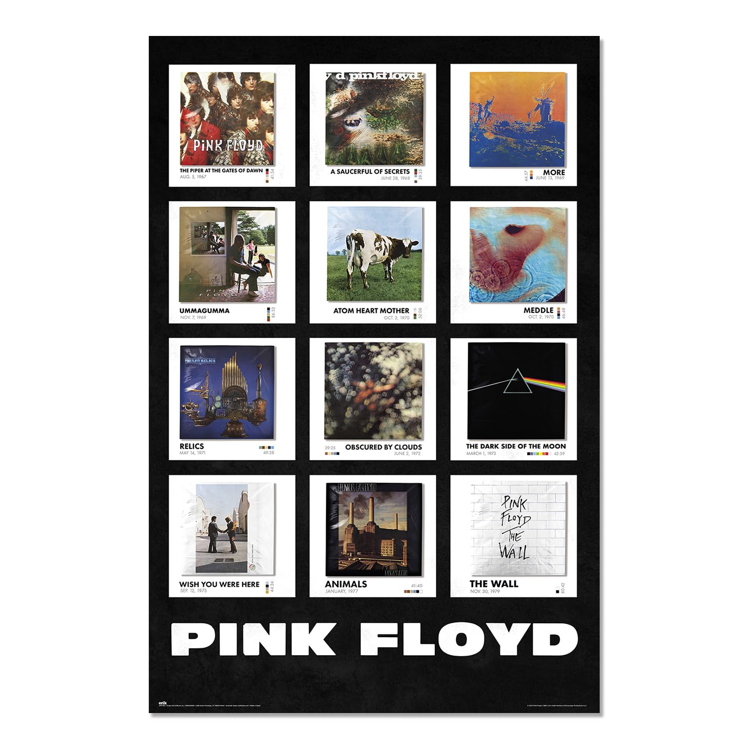 Grupo Erik Pink Floyd Covers Poster - 36 x 24 inches / 91.5 x 61 cm - Shipped Rolled Up - Cool Posters - Art Poster - Posters & Prints - Wall Posters