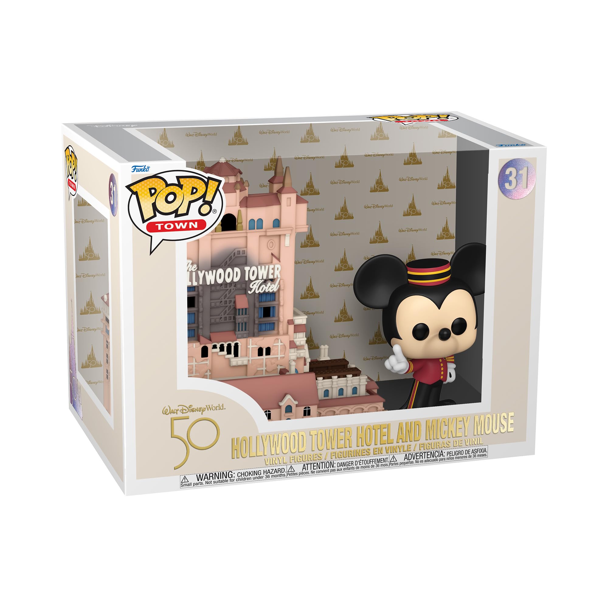 Funko Pop! Town: WDW 50th-ToT With Mickey - Tower Of Terror - Disney World 50th Anniversary - Collectable Vinyl Figure - Gift Idea - Official Merchandise - Toys for Kids & Adults - Movies Fans