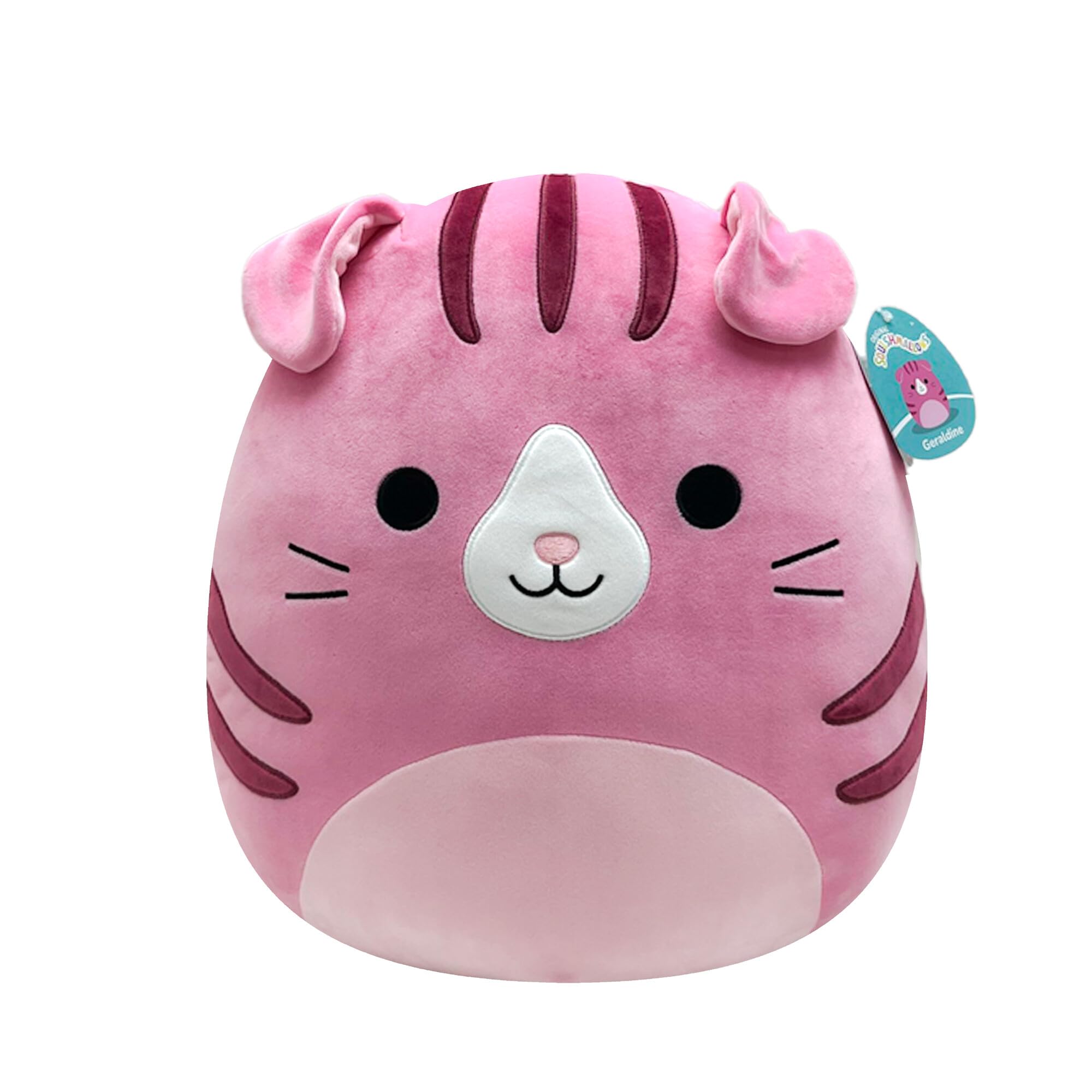 Squishmallows SQCR04201 16" Geraldine, Geraldone Pink Scottish Fold Cat