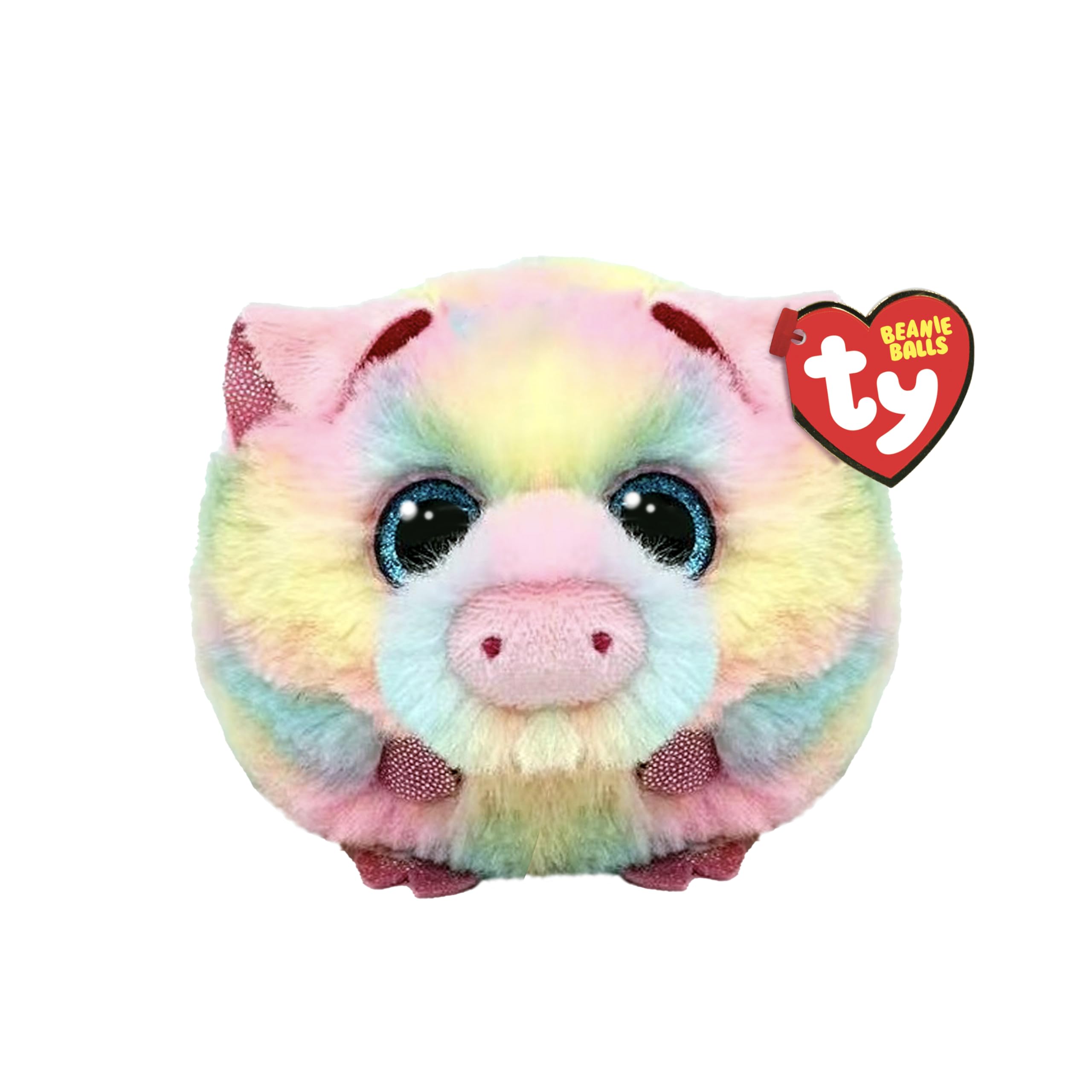 TY Pigasso Pig Beanie Ball 7cm - Squishy Beanie Baby Soft Plush Toys - Collectible Cuddly Stuffed Teddy