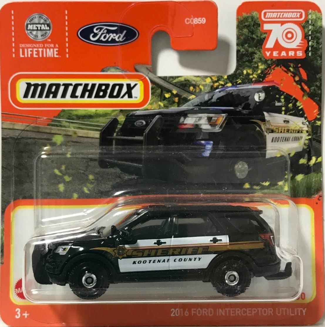 Matchbox 2016 Ford Interceptor Utility [Black - Sheriff Kootenai County] Black 24/100