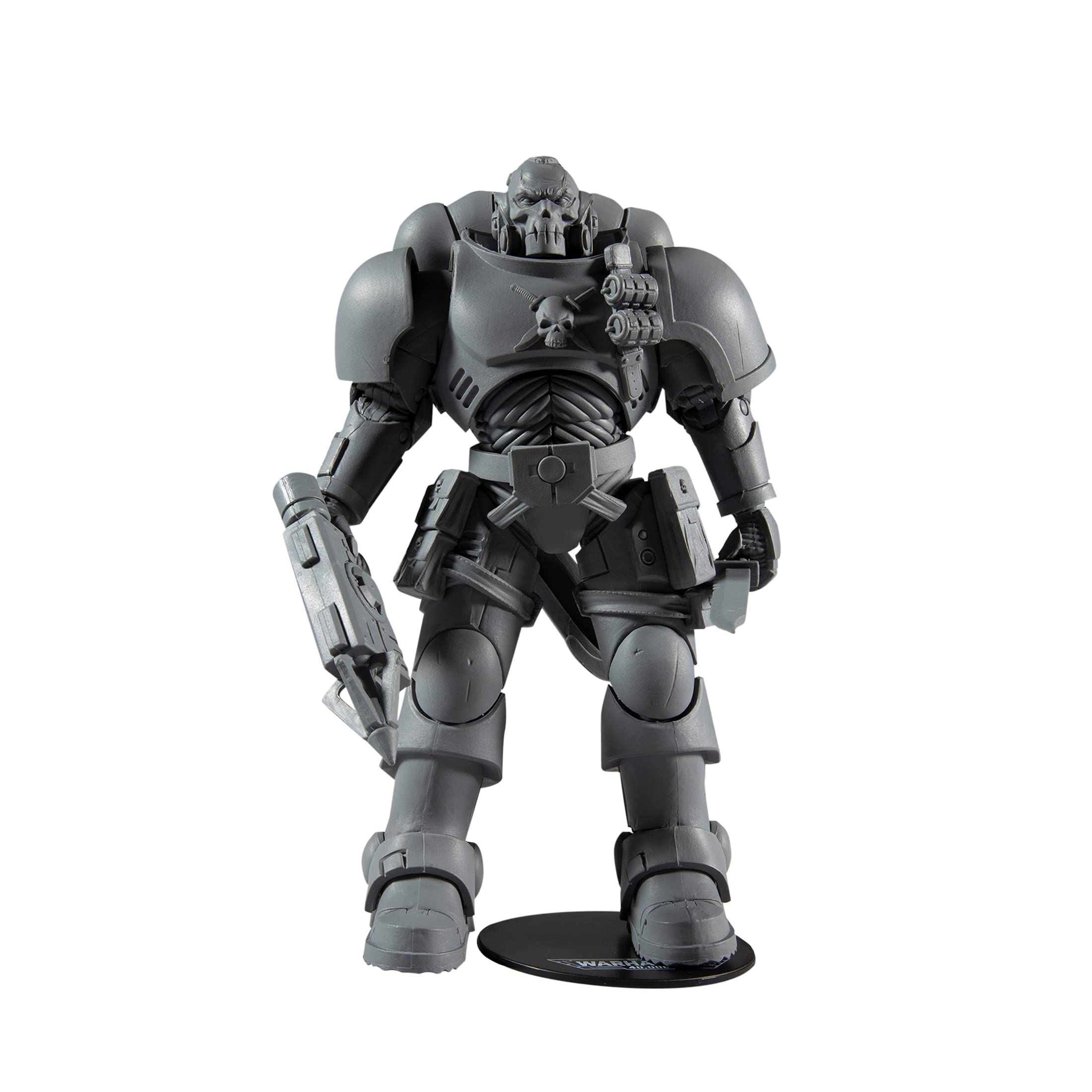 McFarlane Toys, Warhammer 40000 Reiver Action Figure with 22 Moving Parts, Unpainted Collectible Warhammer Figure with collectors stand base, Customise Your Figure - Ages 12+, Multicolor