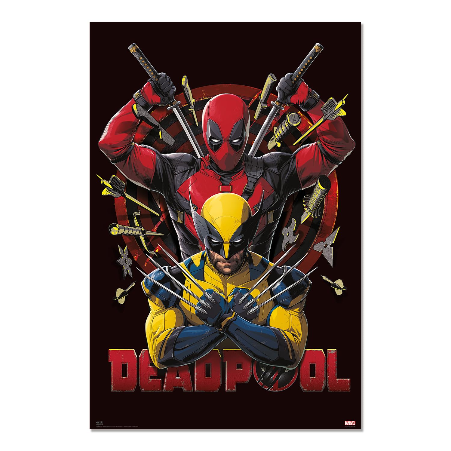 Grupo Erik Marvel Deadpool & Wolverine Poster - 36 x 24 inches / 91.5 x 61 cm - Shipped Rolled Up - Cool Posters - Art Poster - Posters & Prints - Wall Posters