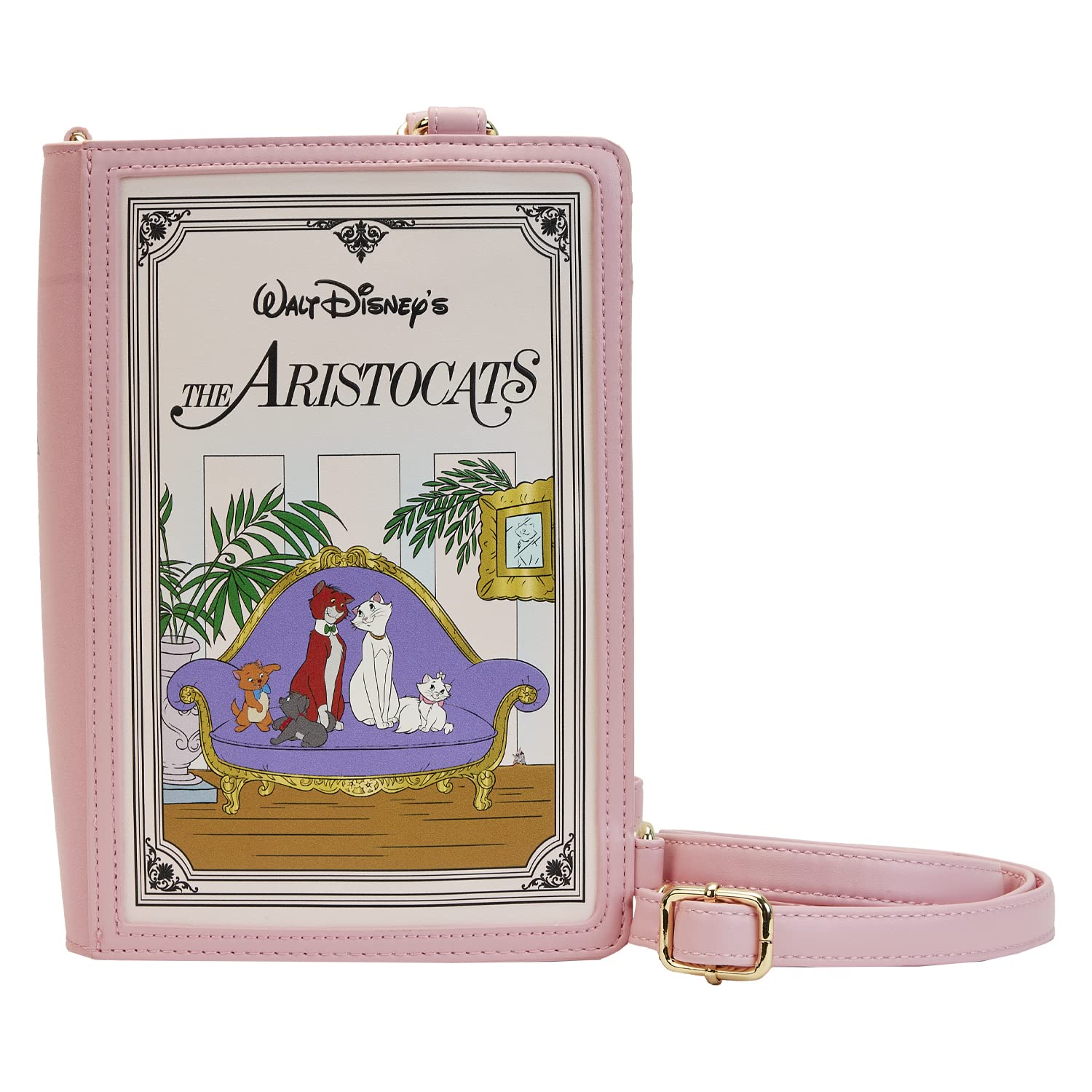 Loungefly Disney Convertible Crossbody Bag The Aristocats Classic Book Pink One Size