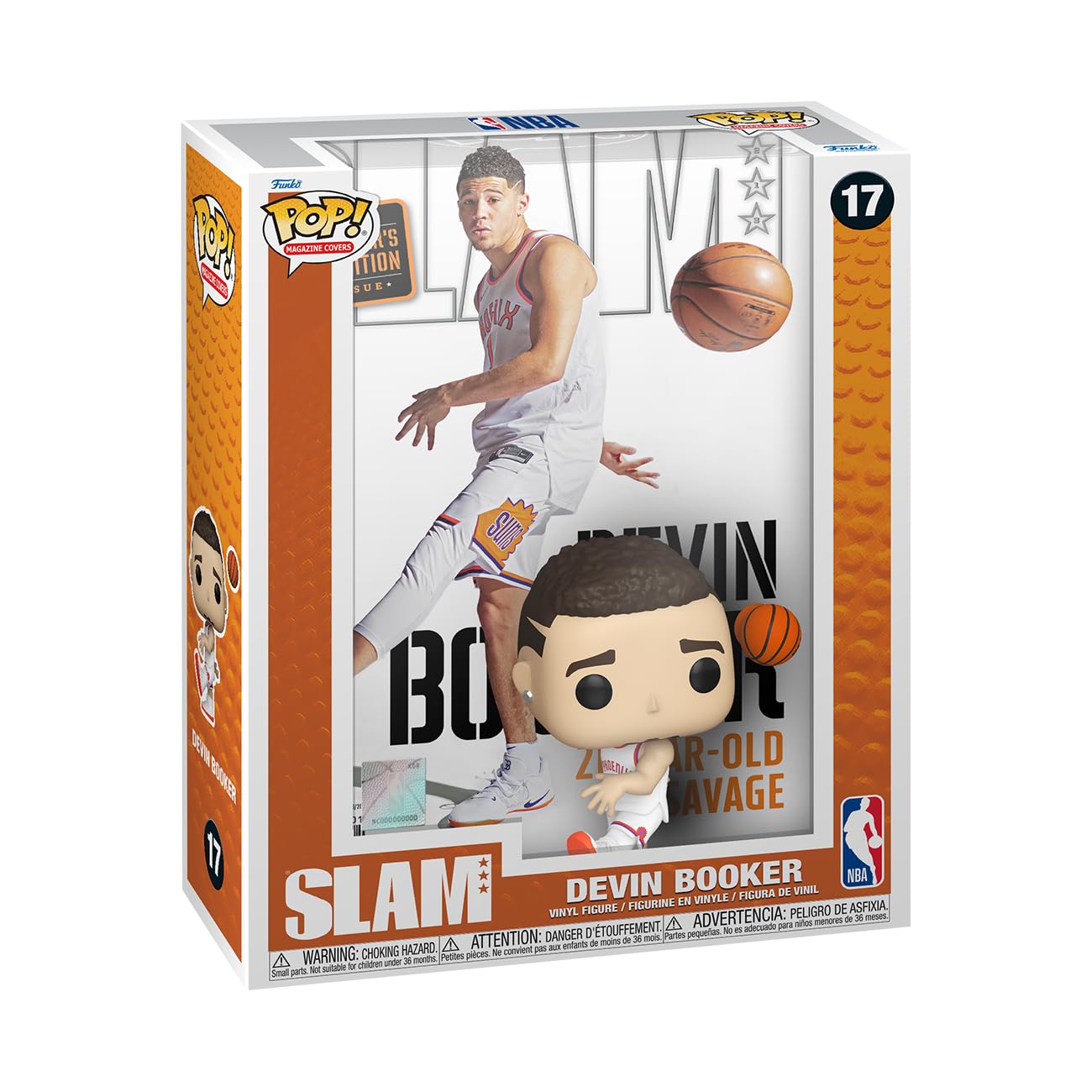 Funko POP! NBA Cover: Slam – Devin Booker - Collectable Vinyl Figure - Gift Idea - Official Merchandise - Toys for Kids & Adults - Sports Fans - Model Figure for Collectors and Display