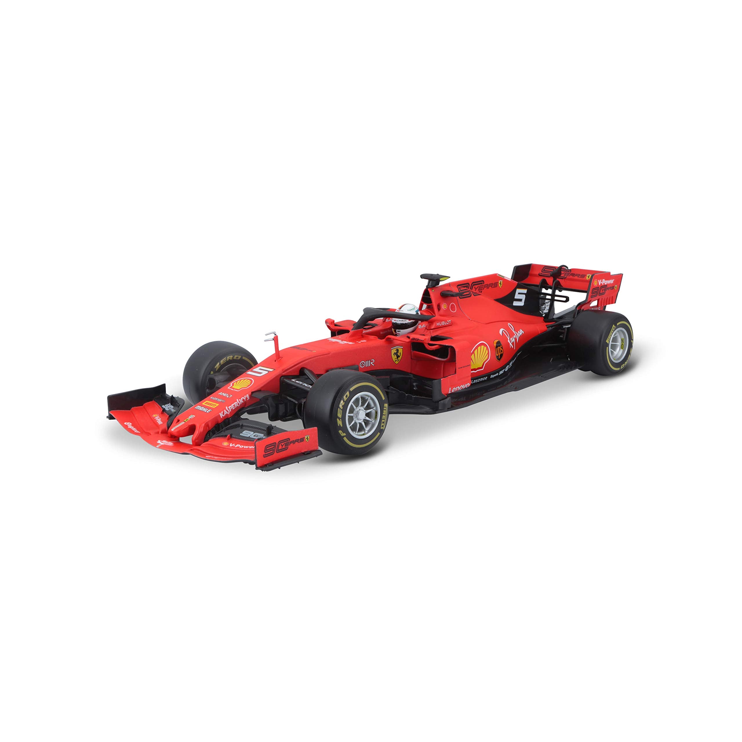 Bburago 18-16807-00000100 Ferrari 1:18 2019 Sebastian Vettel, Multicoloured