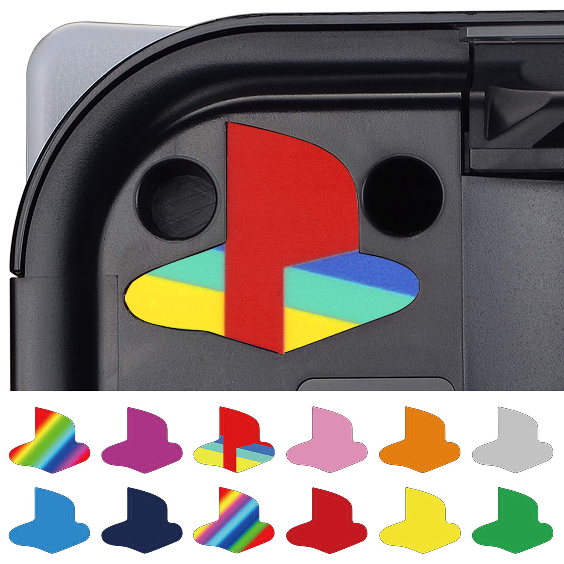 PlayVital Custom Vinyl Decal Skins for ps5 Console, Logo Underlay Sticker for ps5 9 Colors & 3 Classic Retro Styles