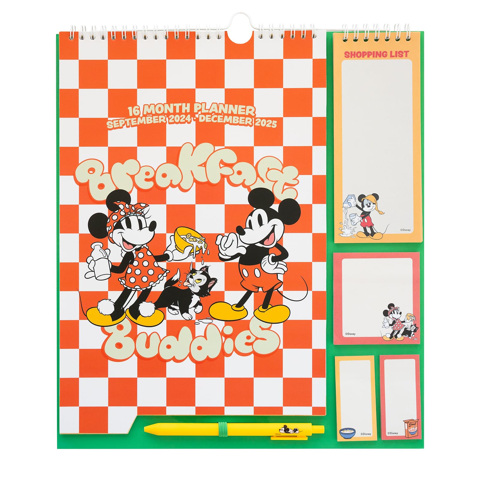 Grupo Erik Disney Classic Wall Planner 2025 | Monthly Planner 16 Months Sep 2024 - Dec 2025 | 11.8 x 13.4 inches - 30 x 34 cm | With Stickers/Pen/Shopping List | Disney Gifts | Disney Traditions