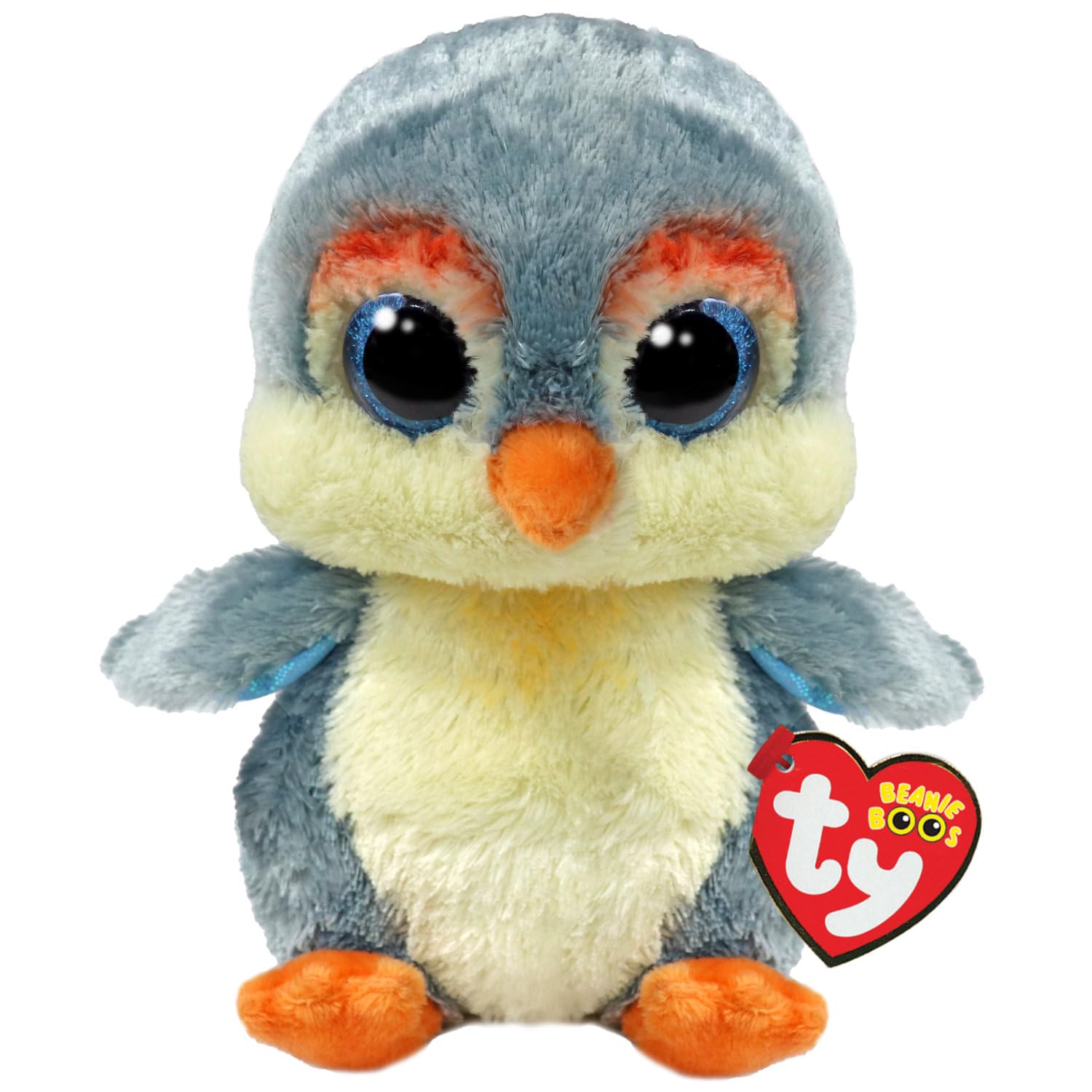 TY Fisher Penguin Beanie Boo Regular 14cm - Squishy Beanie Baby Soft Plush Toys - Collectible Cuddly Stuffed Teddy