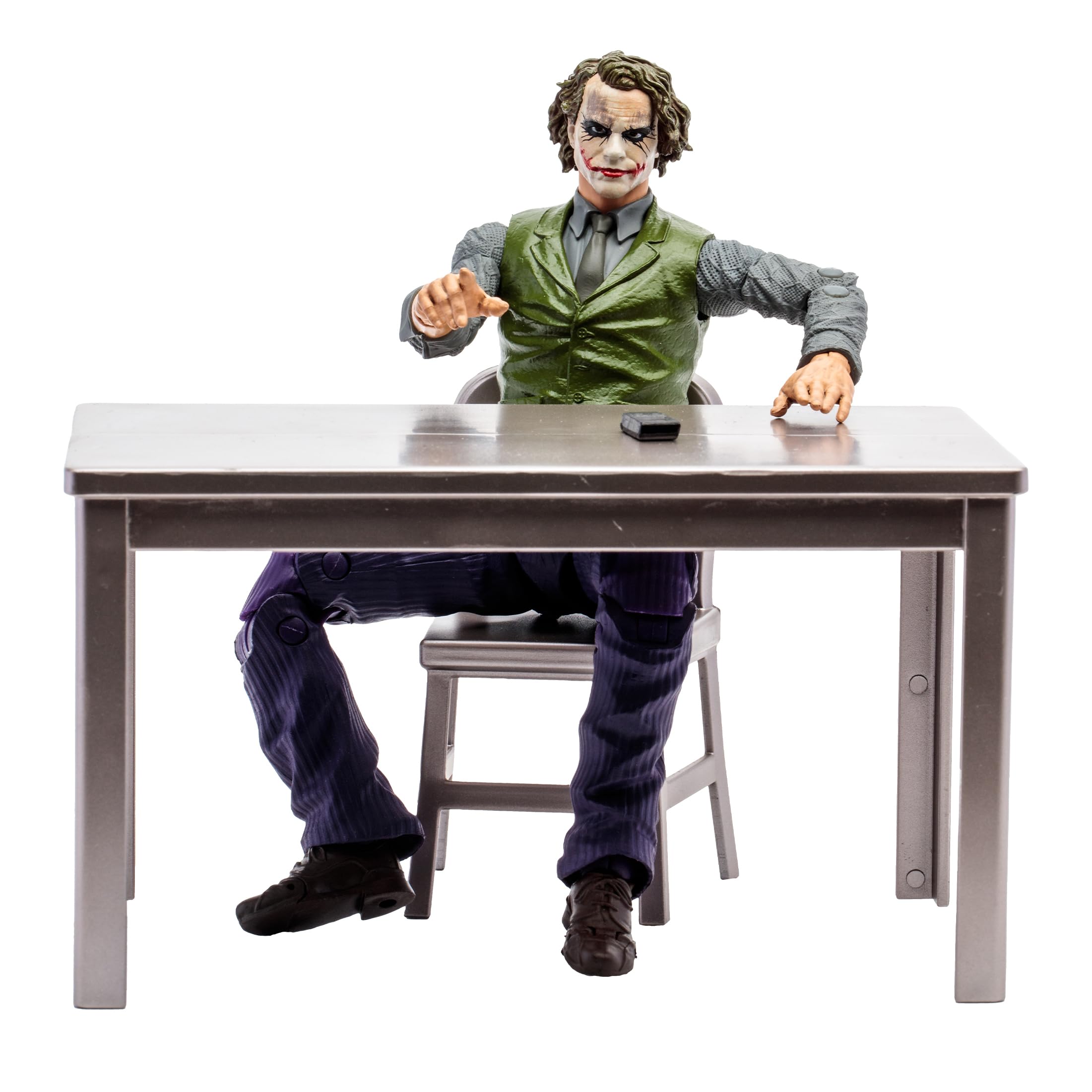 McFarlane Toys DC Multiverse The Joker Interrogation Room (The Dark Knight) Gold Label 7" Scale Figure - Highly Detailed Collectible with Ultra Articulation and Exclusive Accessories