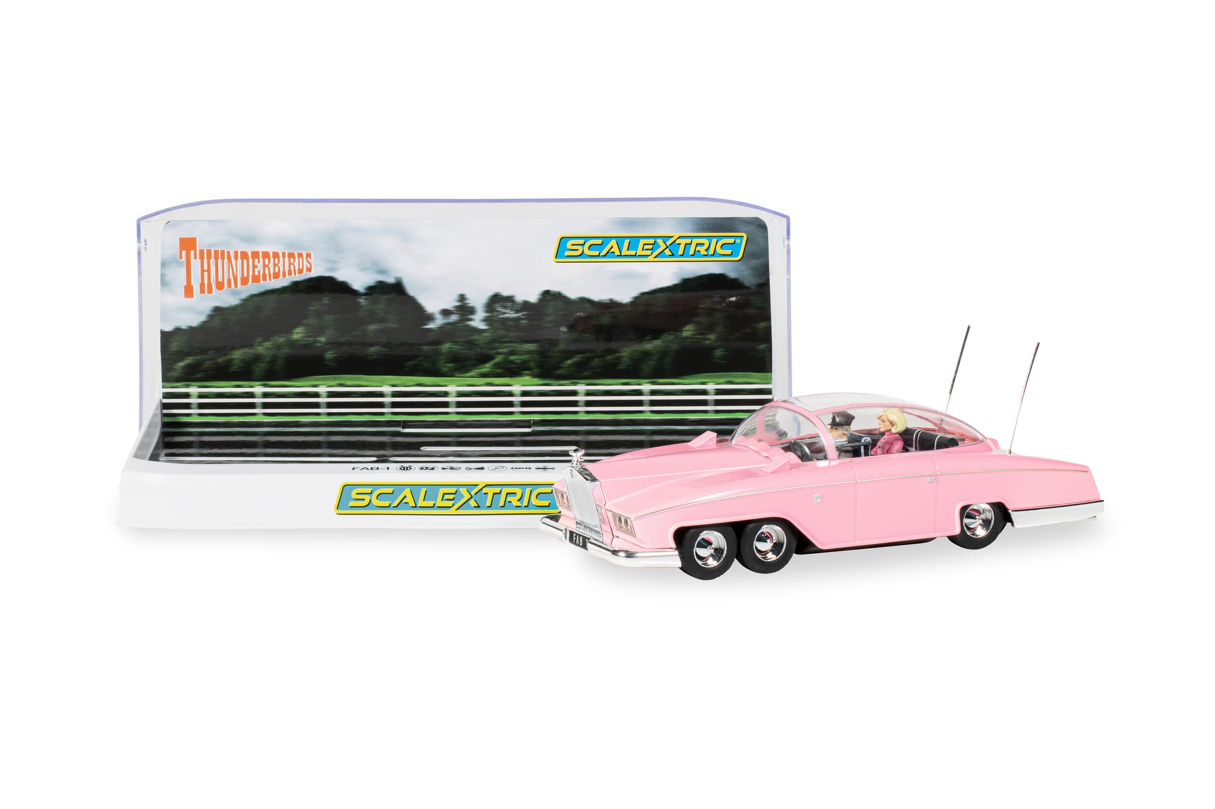 Scalextric Cars - C4479 Thunderbirds FAB-1 - Toy Slot Car for use Race Tracks or Set - Small Kids Gift Ideas for Boy/Girl Ages 5 Accessories, Pink