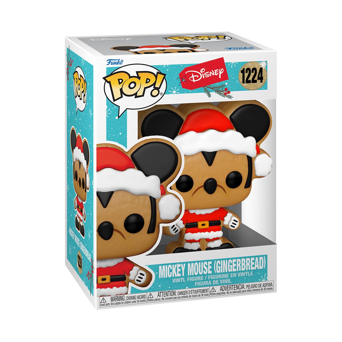 Funko Pop! Disney: Holiday - Santa Mickey Mouse - Gingerbread - Collectable Vinyl Figure - Gift Idea - Official Merchandise - Toys for Kids & Adults - Movies Fans - Model Figure for Collectors