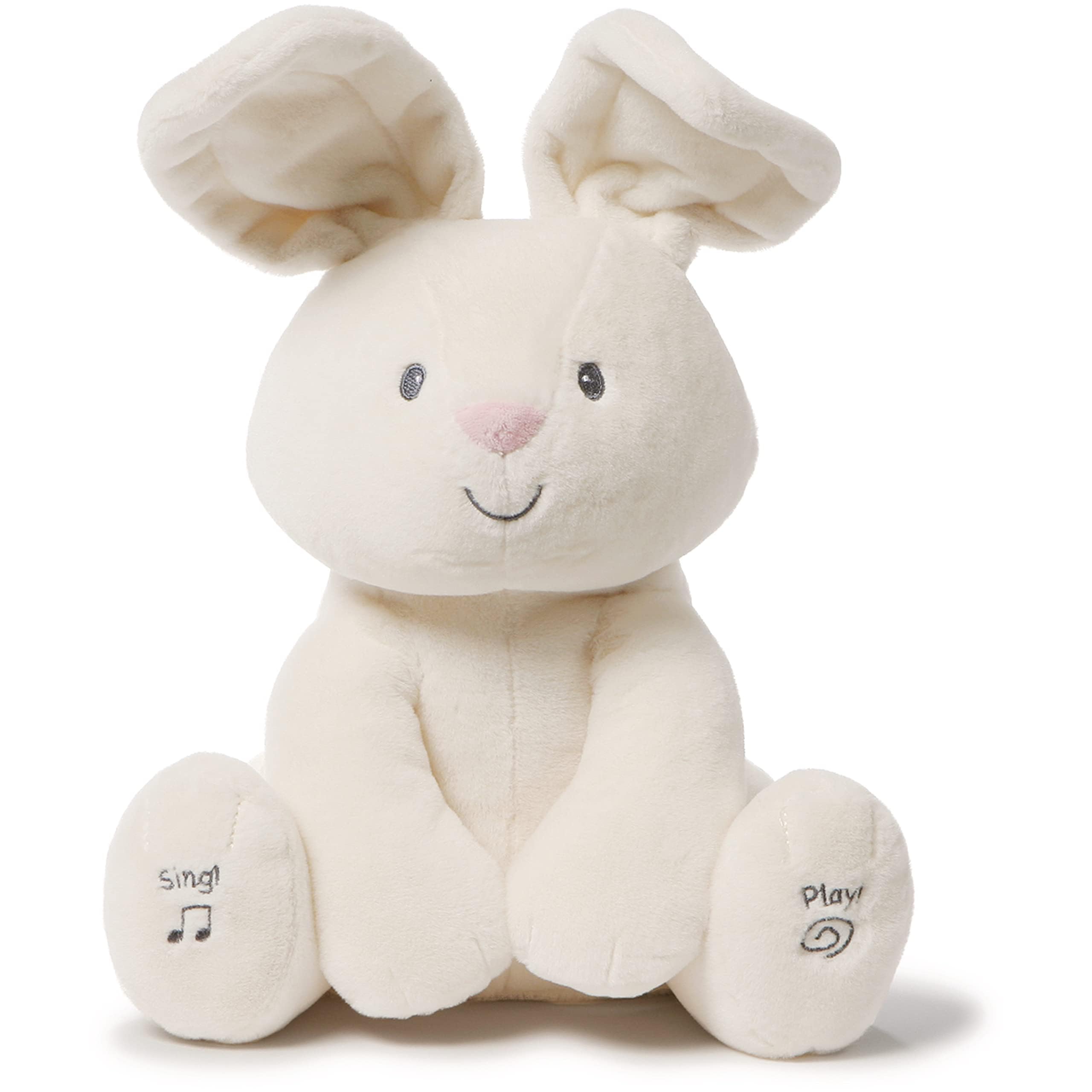 GUND Flora Bunny Interactive Plush | Moves Your Ears | 12" Plush Toy | Plush Toy for Children from 10 Months