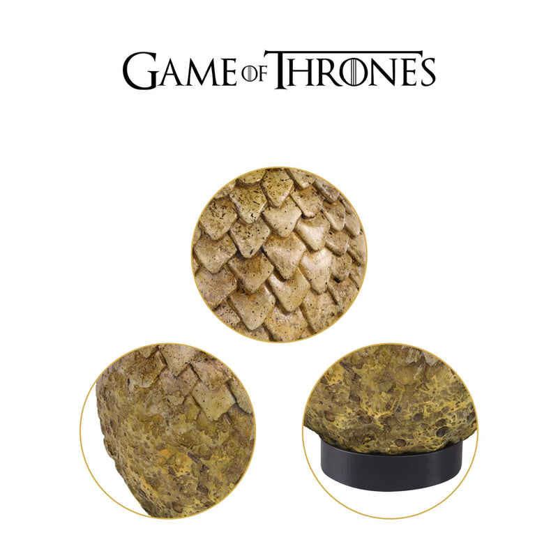 The Noble Collection Game Of Thrones Viserion Egg 11in (28cm) Hand Painted Dragon Egg - Game Of Thrones Film Set Movie Props Wand - Gifts for Family, Friends & Game Of Thrones Fans