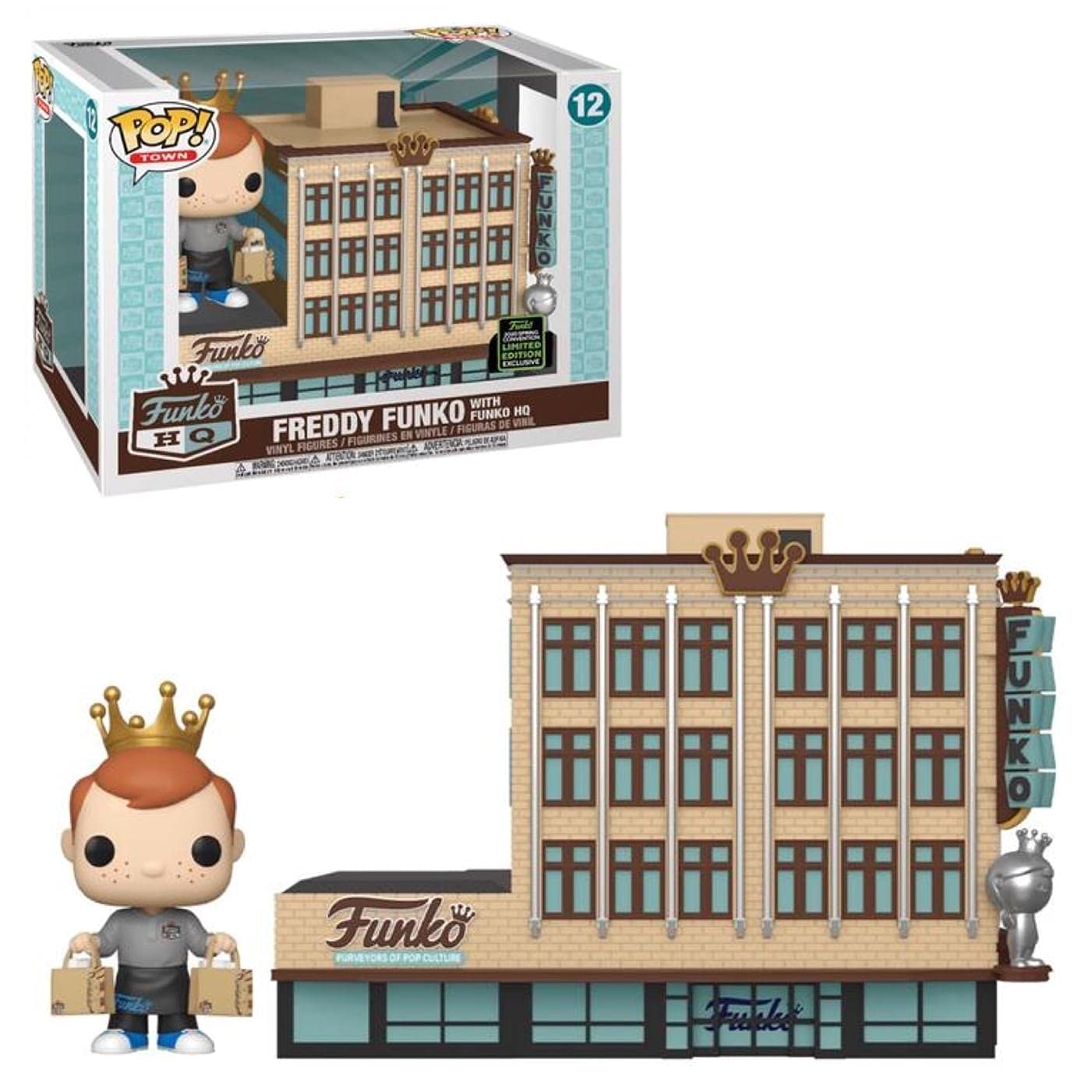 Funko Pop! TOWN - Freddy HQ Pop Vinyl #12 - 2020 ECCC (Shared), Brown, One Size